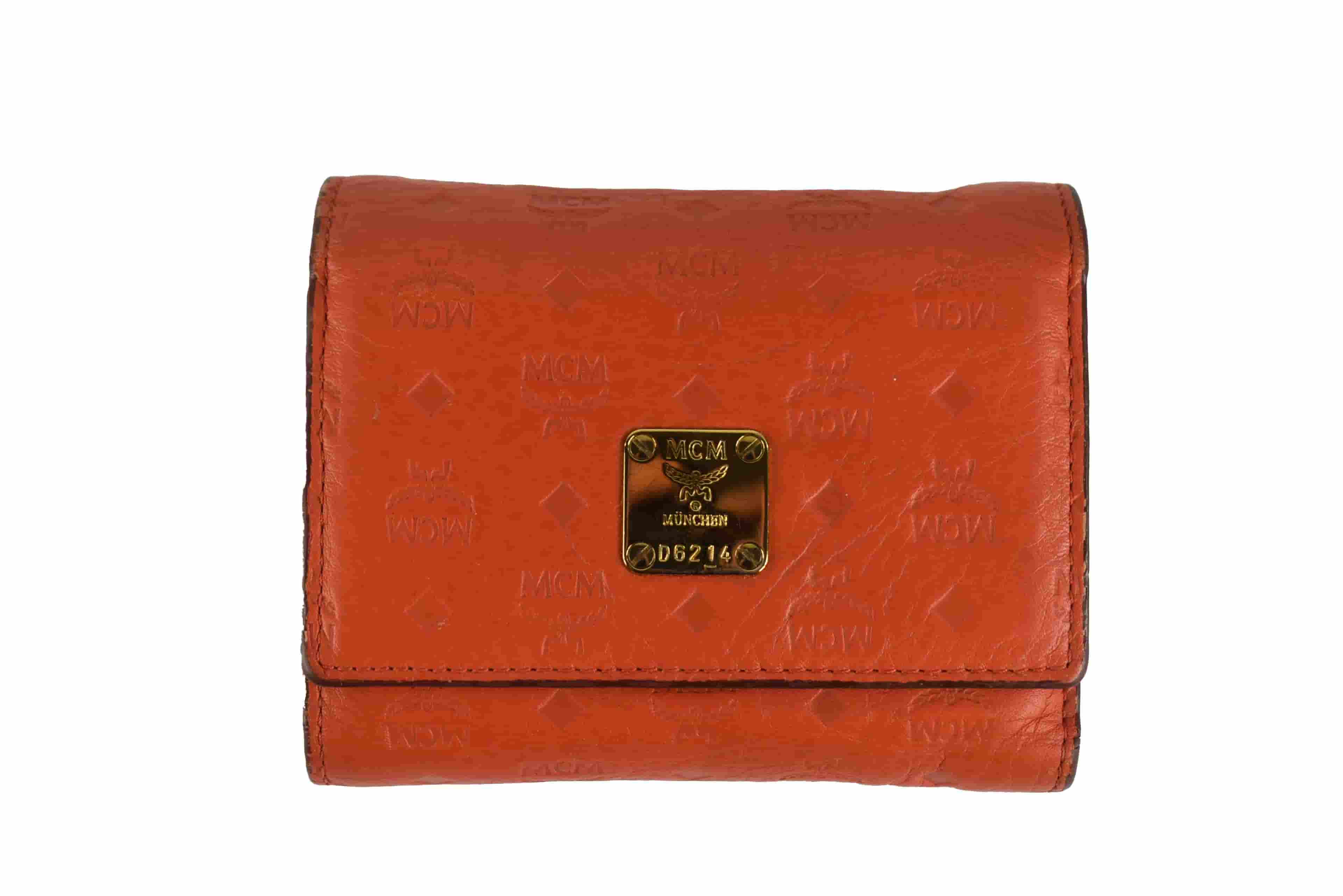 ✅MCM PORTEMONNAIE GELDBEUTEL PORTMONEE GELDBÖRSE ORANGE 1896