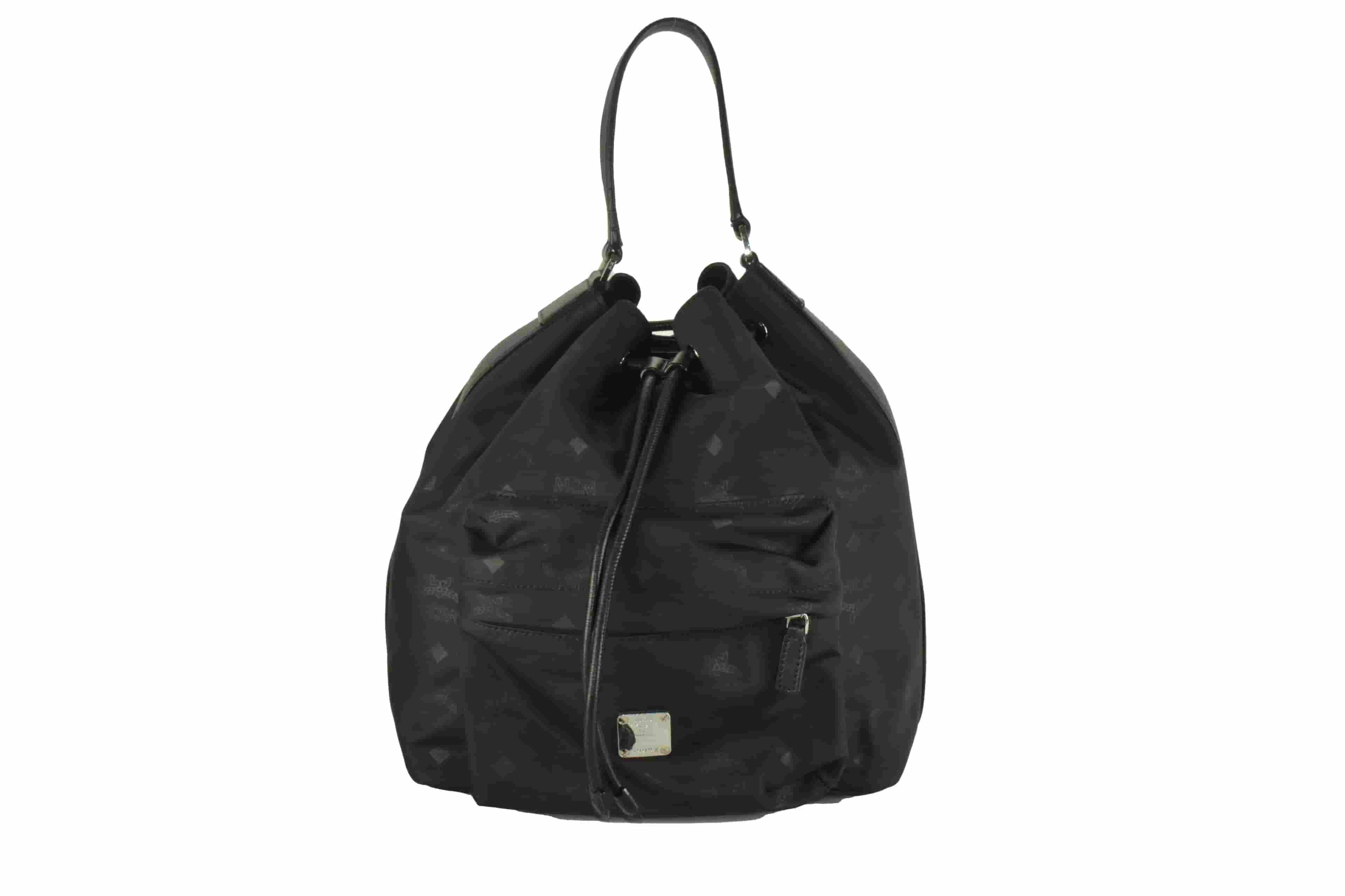 ✅MCM TASCHE SCHULTERTASCHE BEUTELTASCHE SCHWARZ LEDER 2718