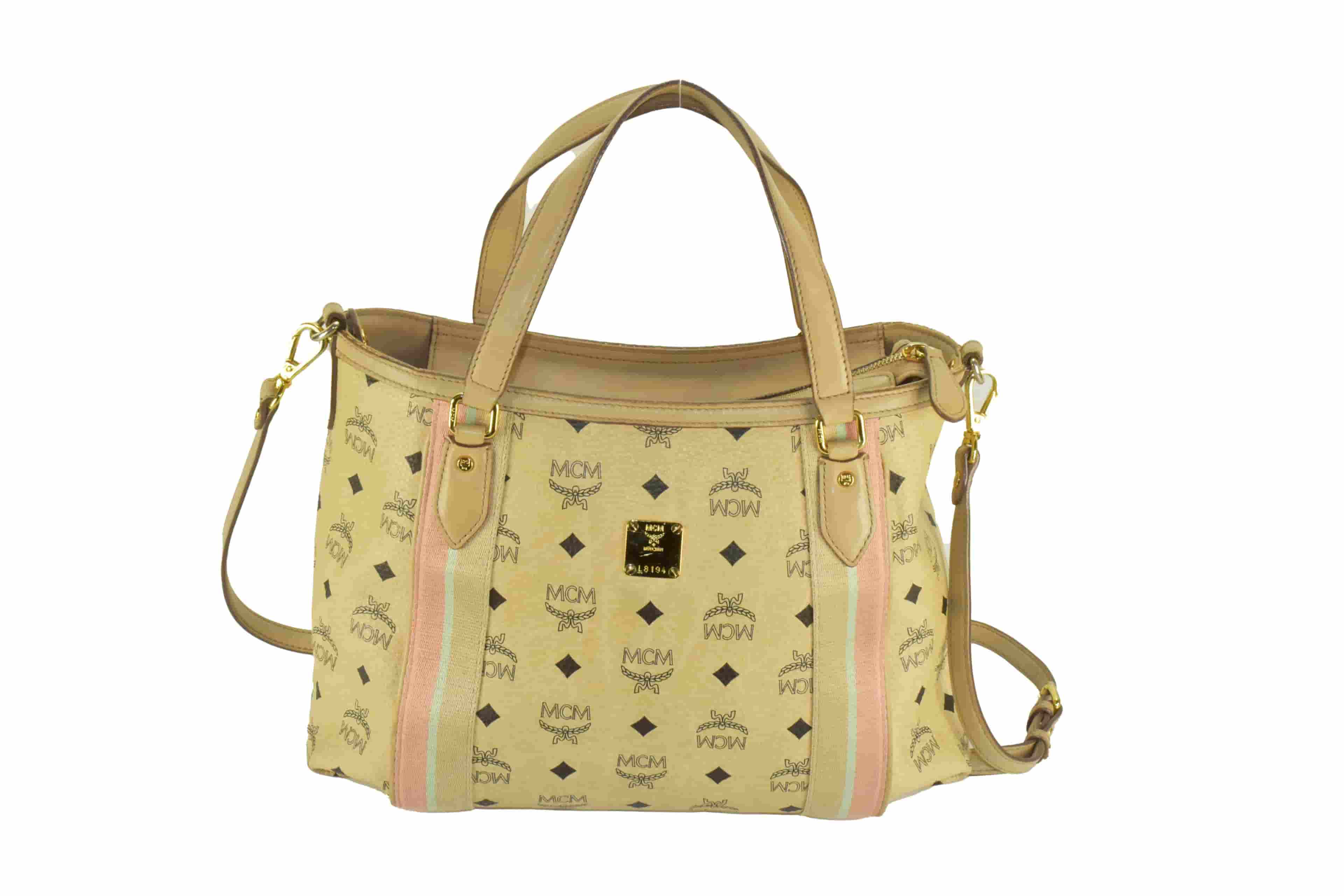MCM SCHULTERTASCHE UMHÄNGETASCHE TASCHE CROSSBODY BEIGE 2819