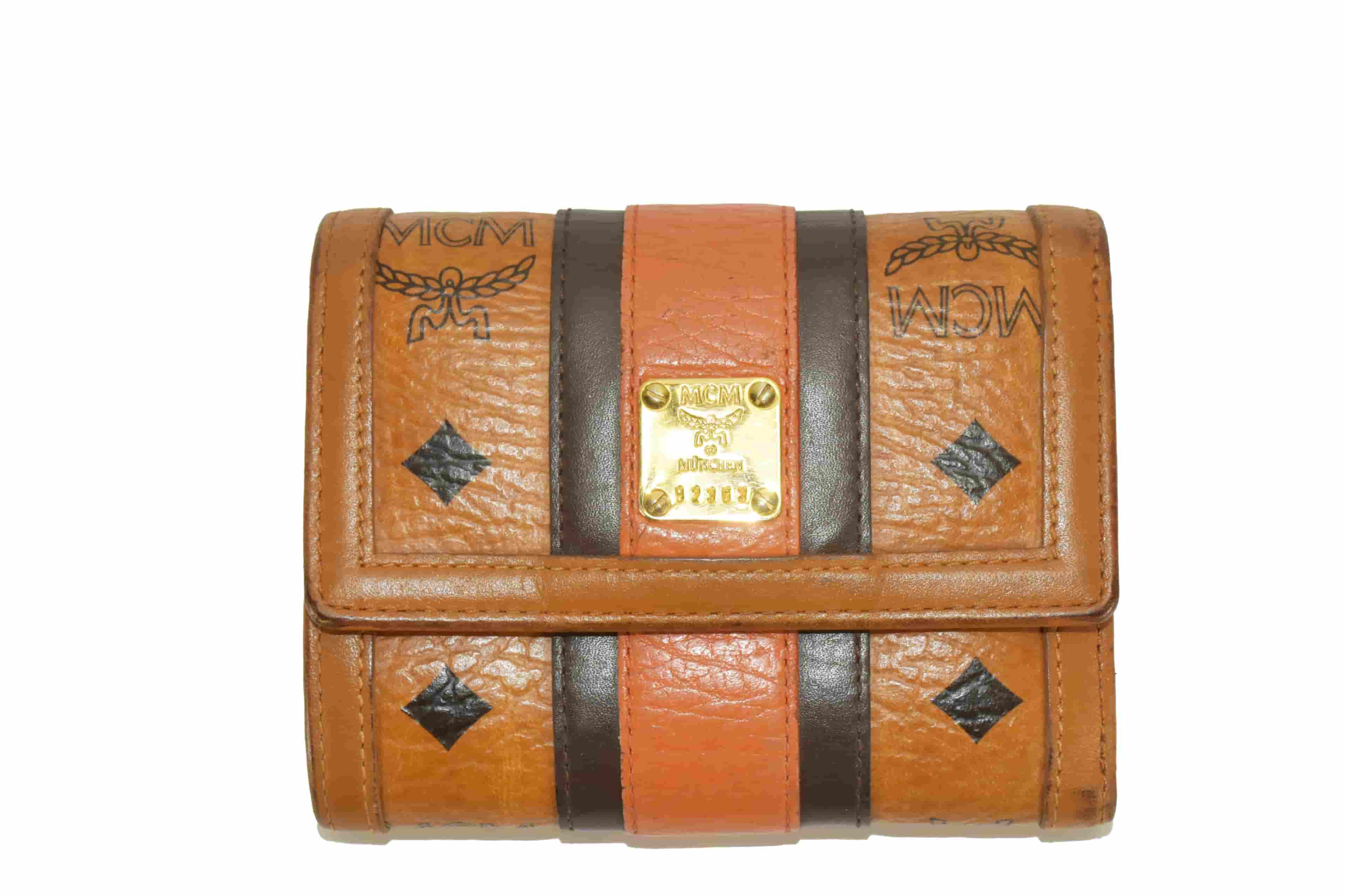 MCM PORTEMONNAIE GELDBEUTEL PORTMONEE GELDBÖRSE COGNAC 2866