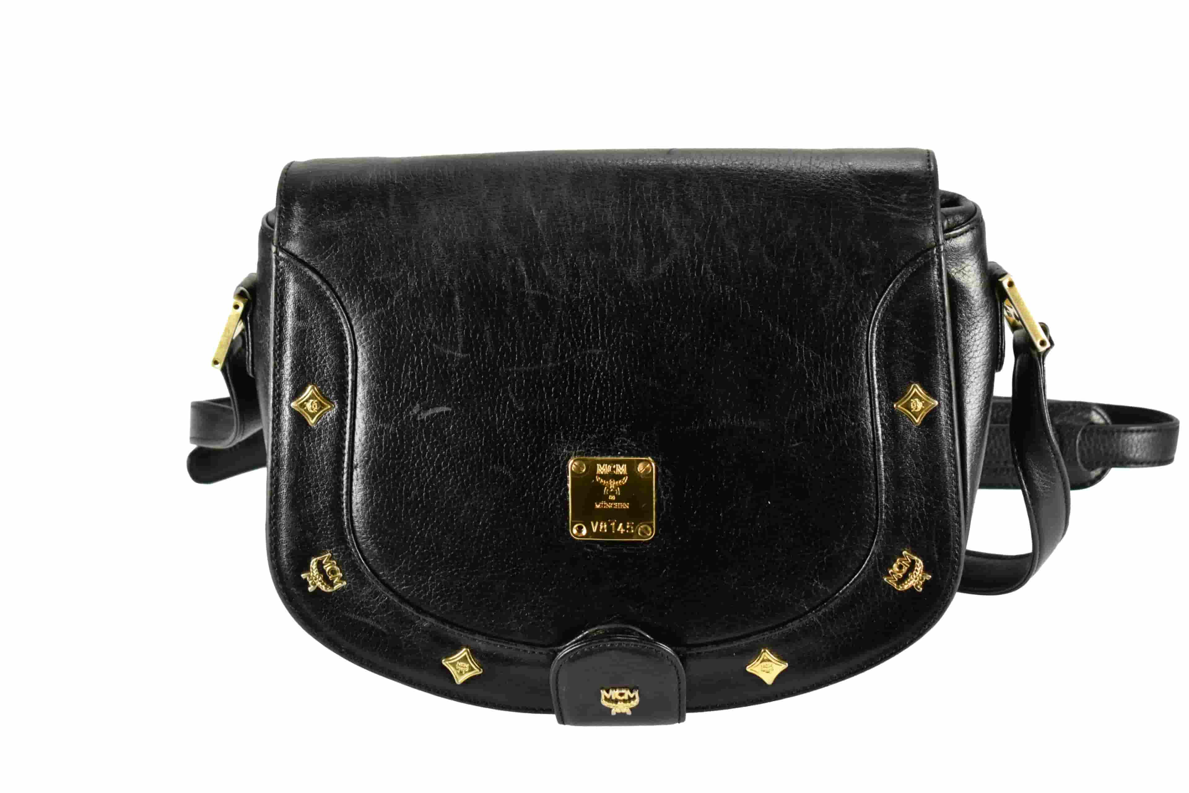 MCM SCHULTERTASCHE UMHÄNGETASCHE CROSSBODY SCHWARZ 2813