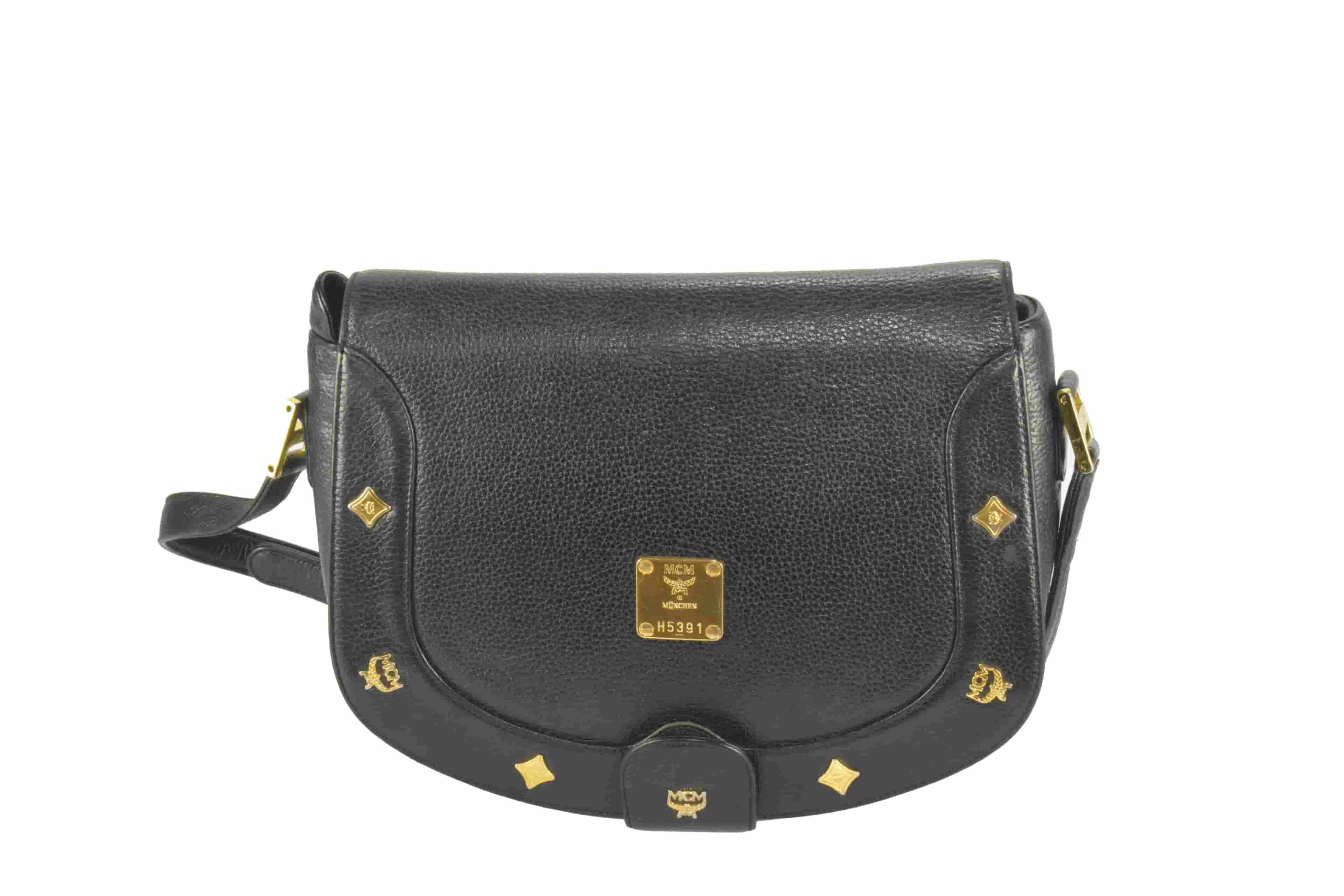 MCM SCHULTERTASCHE UMHÄNGETASCHE CROSSBODY SCHWARZ 2810