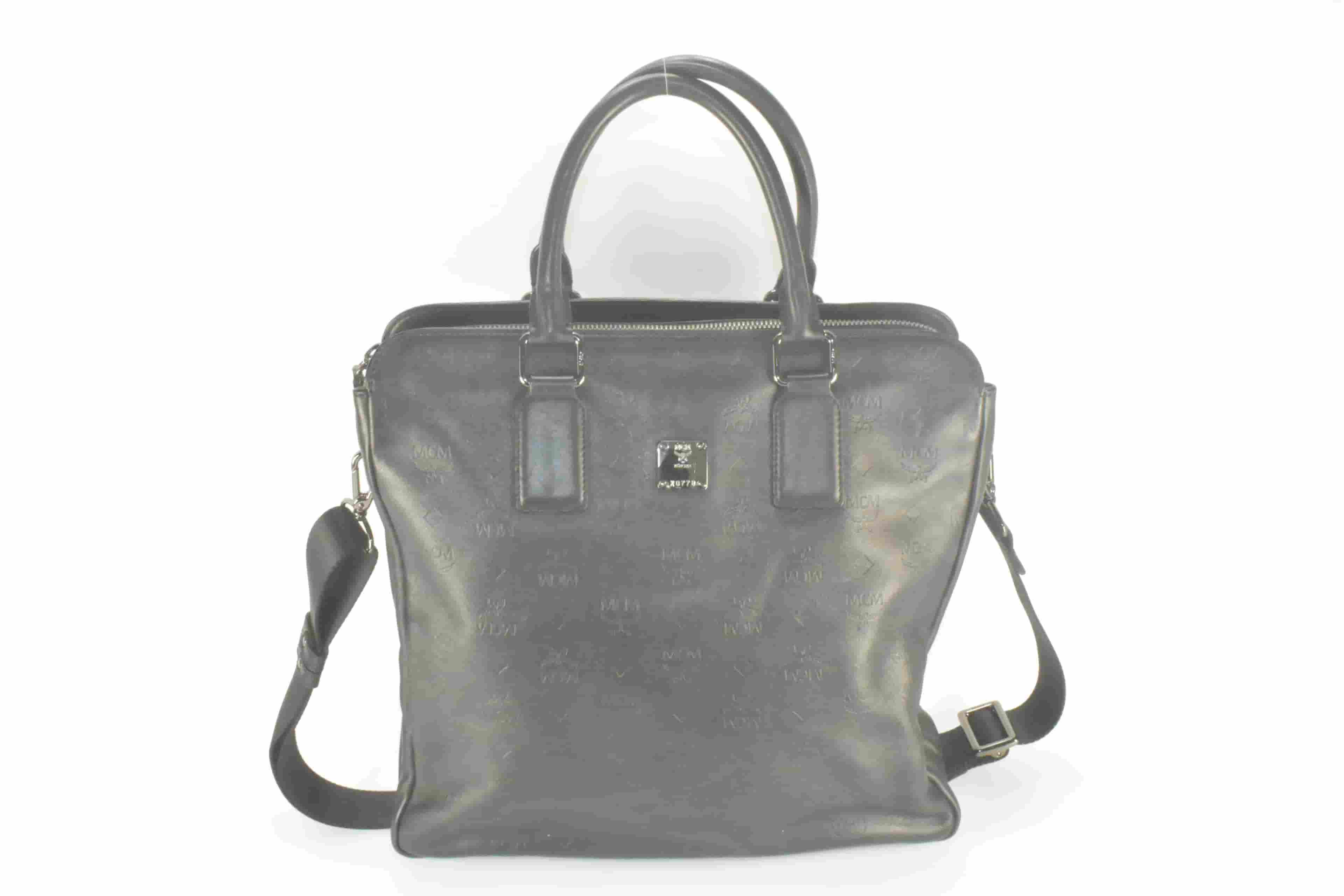 ✅MCM AKTENTASCHE vintmarket.de LEDER SCHULTERTASCHE SCHWARZ 3296
