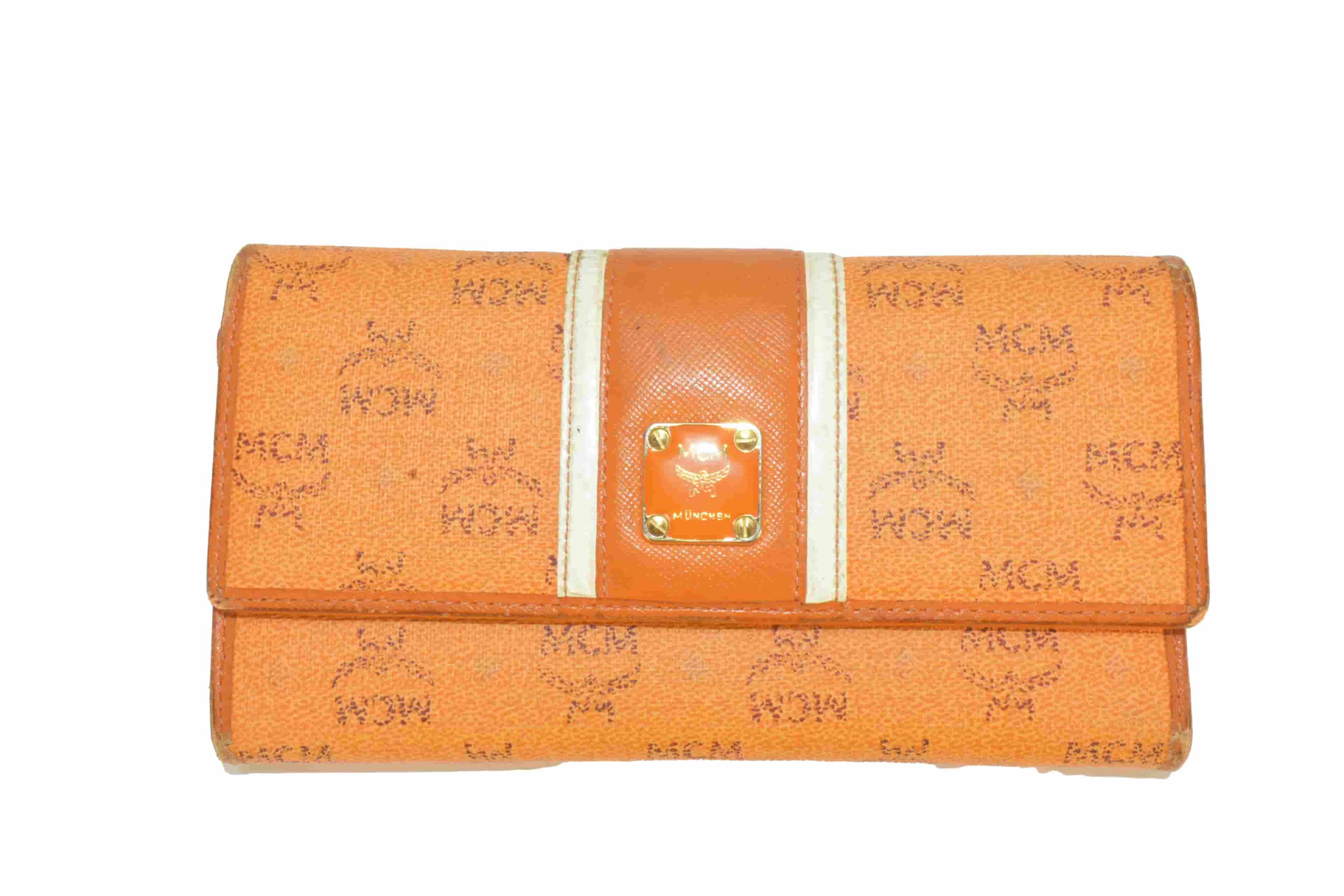 ✅MCM GELDBEUTEL vintmarket.de PORTMONEE GELDBÖRSE ORANGE 2433-1