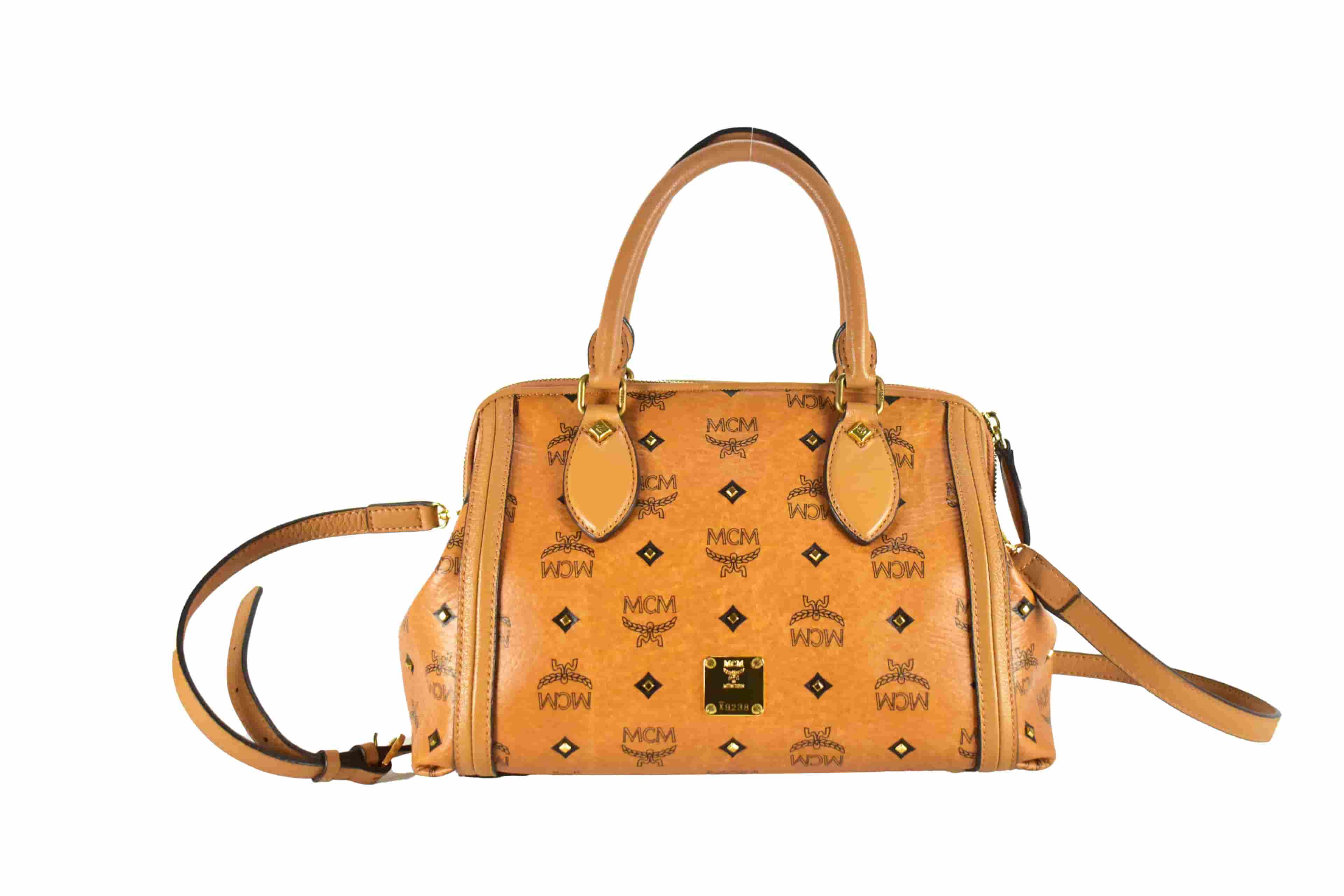MCM UMHÄNGETASCHE vintmarket.de CROSSBODY BOSTON COGNAC 3918