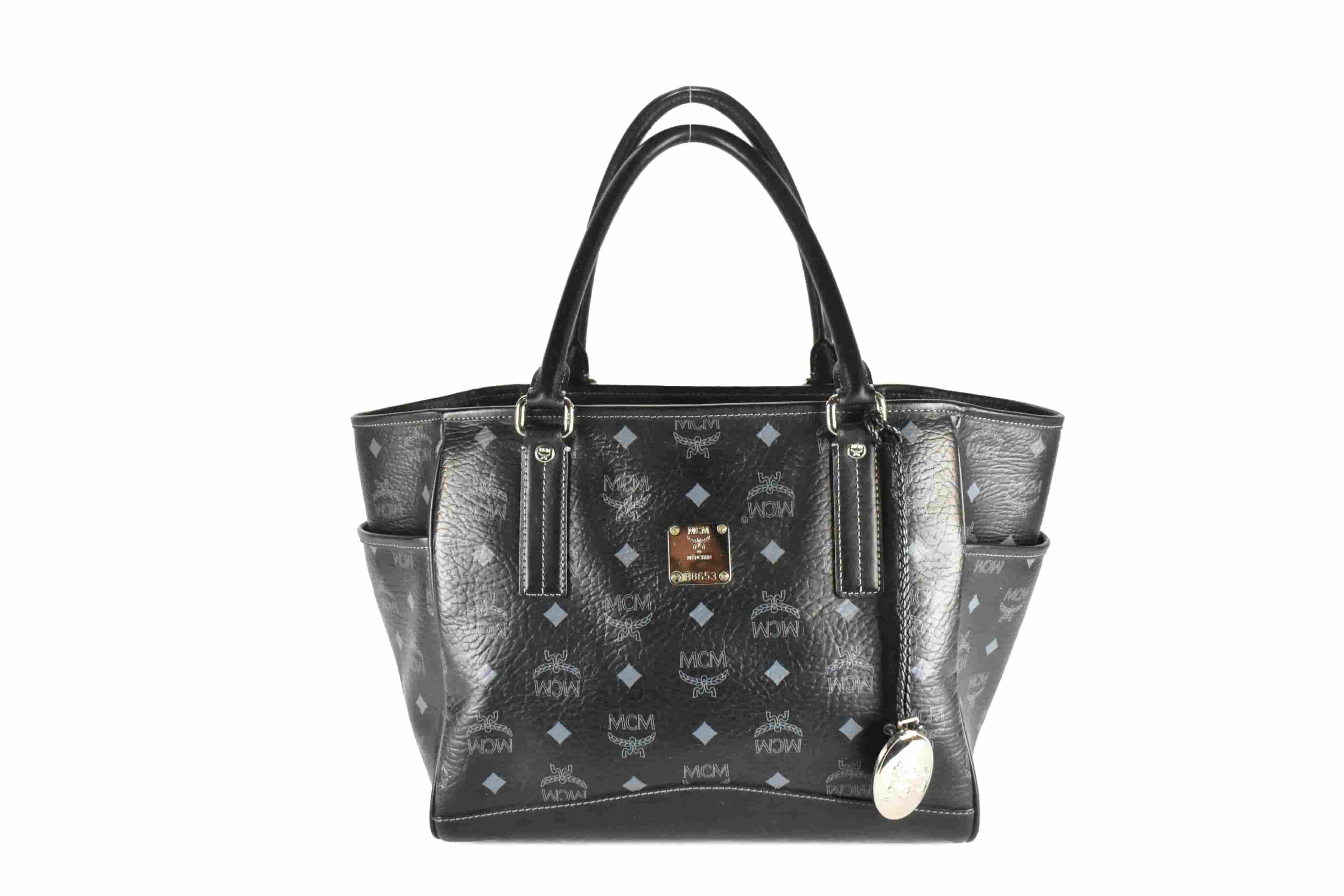 MCM TASCHE SCHULTERTASCHE vintmarket.de SHOPPER SCHWARZ 3982