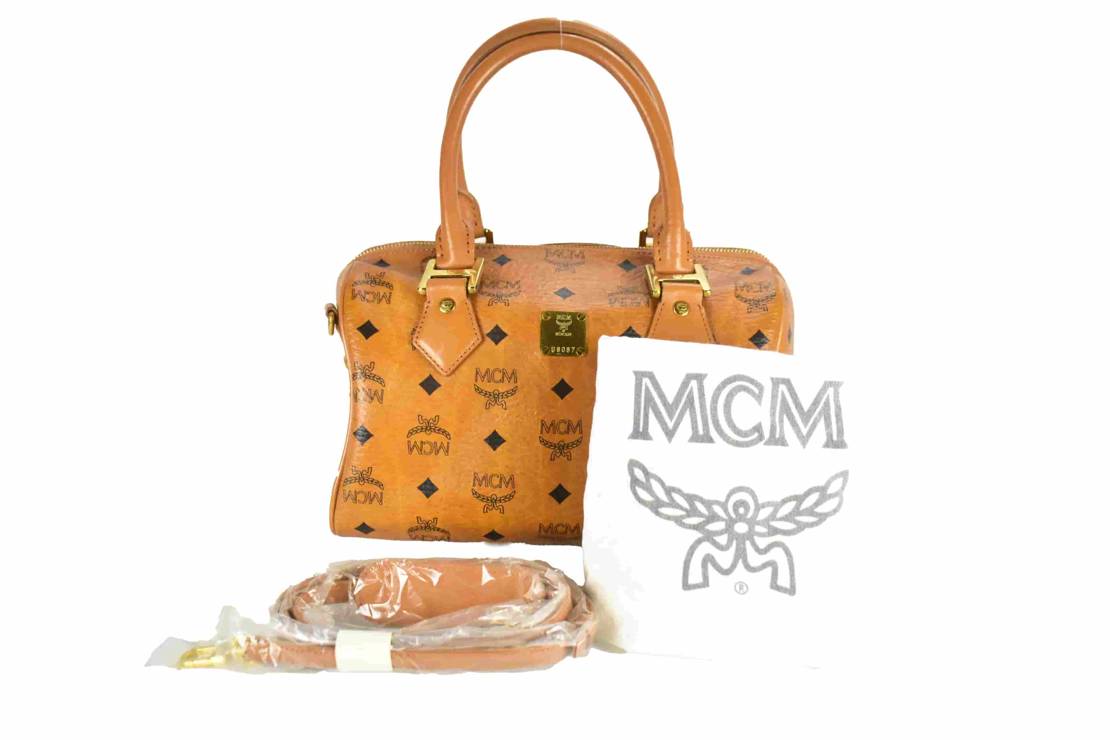 ✅MCM TASCHE vintmarket.de UMHÄNGETASCHE CROSSBODY COGNAC 4169