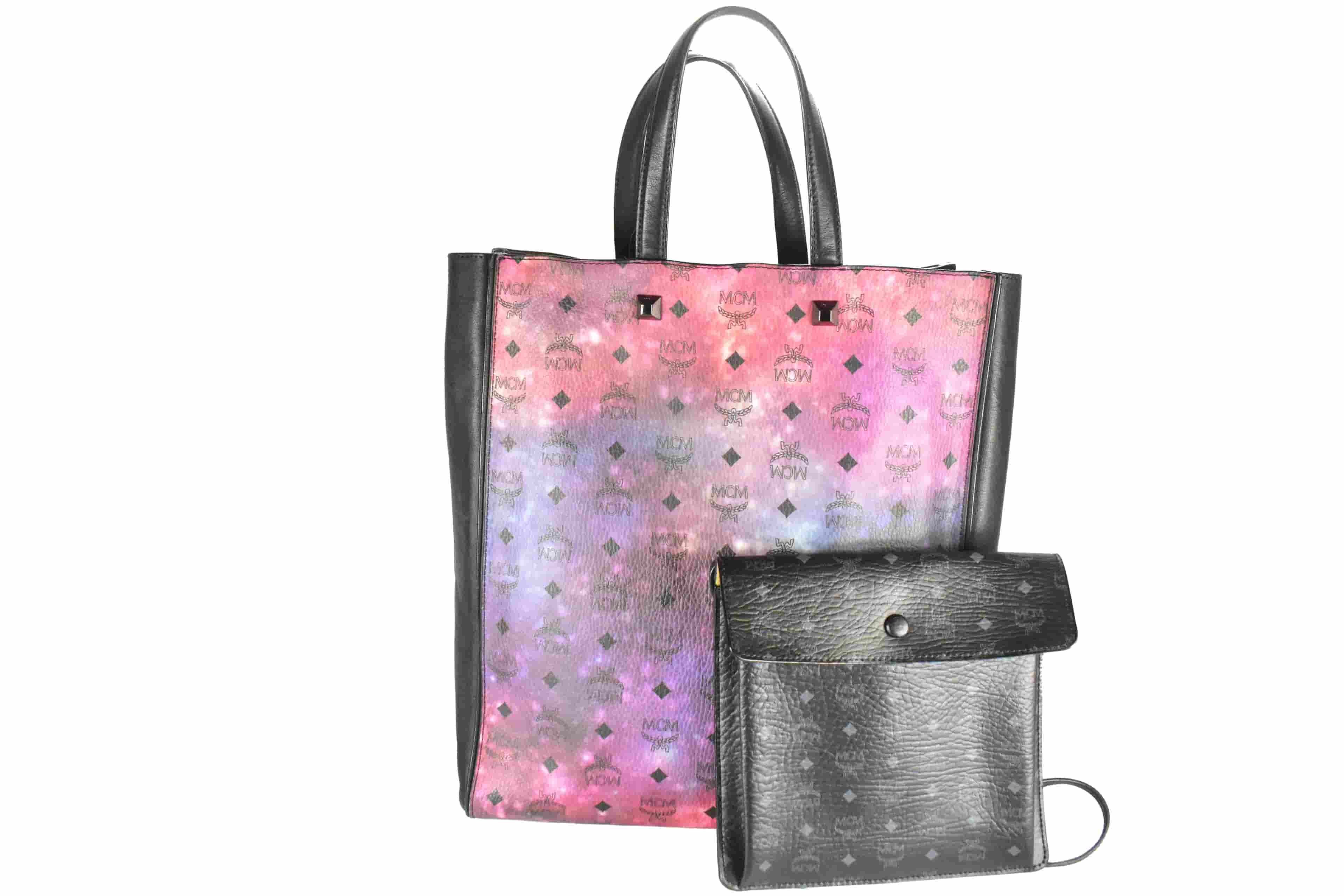 ✅MCM HANDTASCHE vintmarket.de SCHULTERTASCHE LEDER SCHWARZ 4171