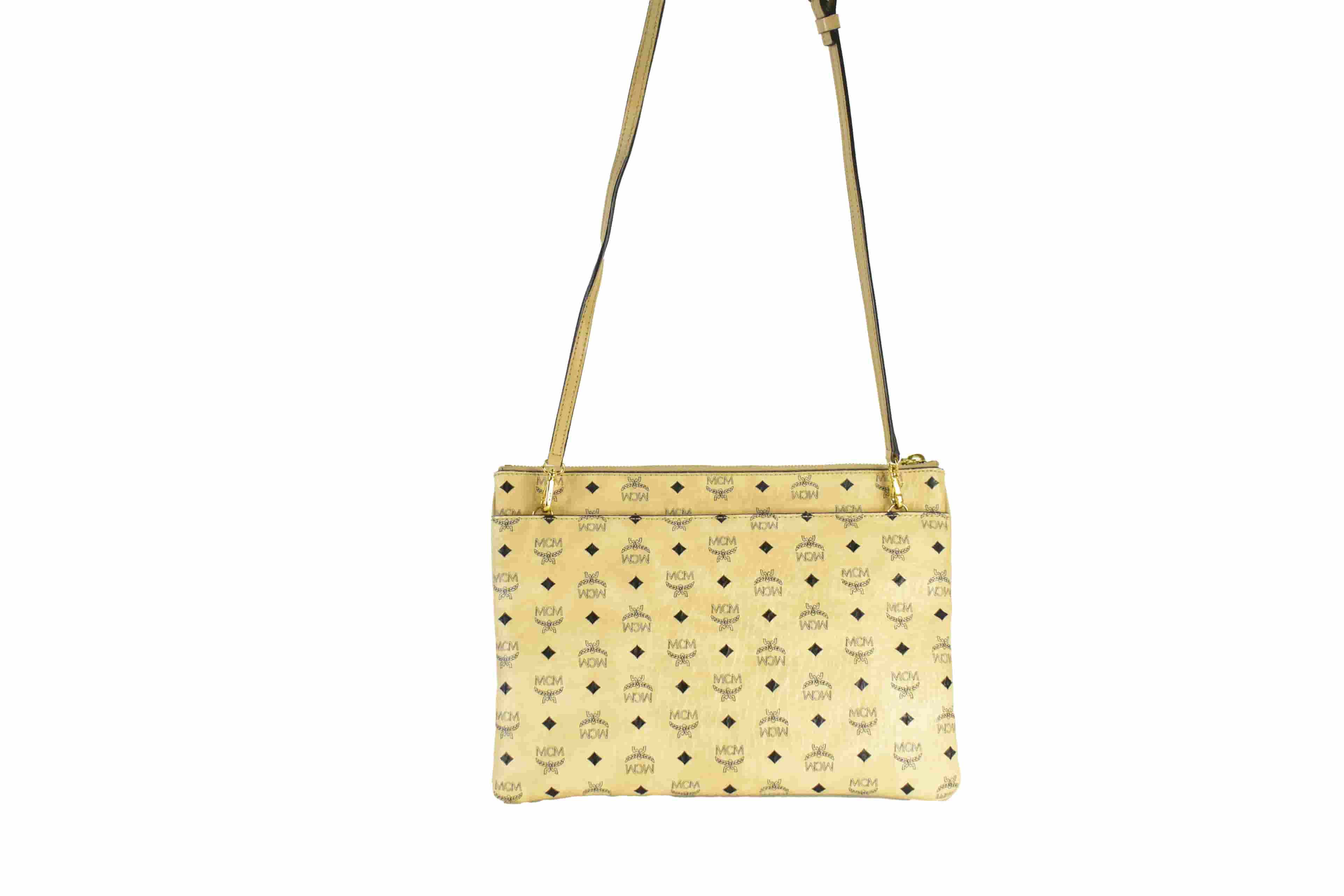 MCM TASCHE POCHETTE vintmarket.de SCHULTERTASCHE LIZ BEIGE 4178