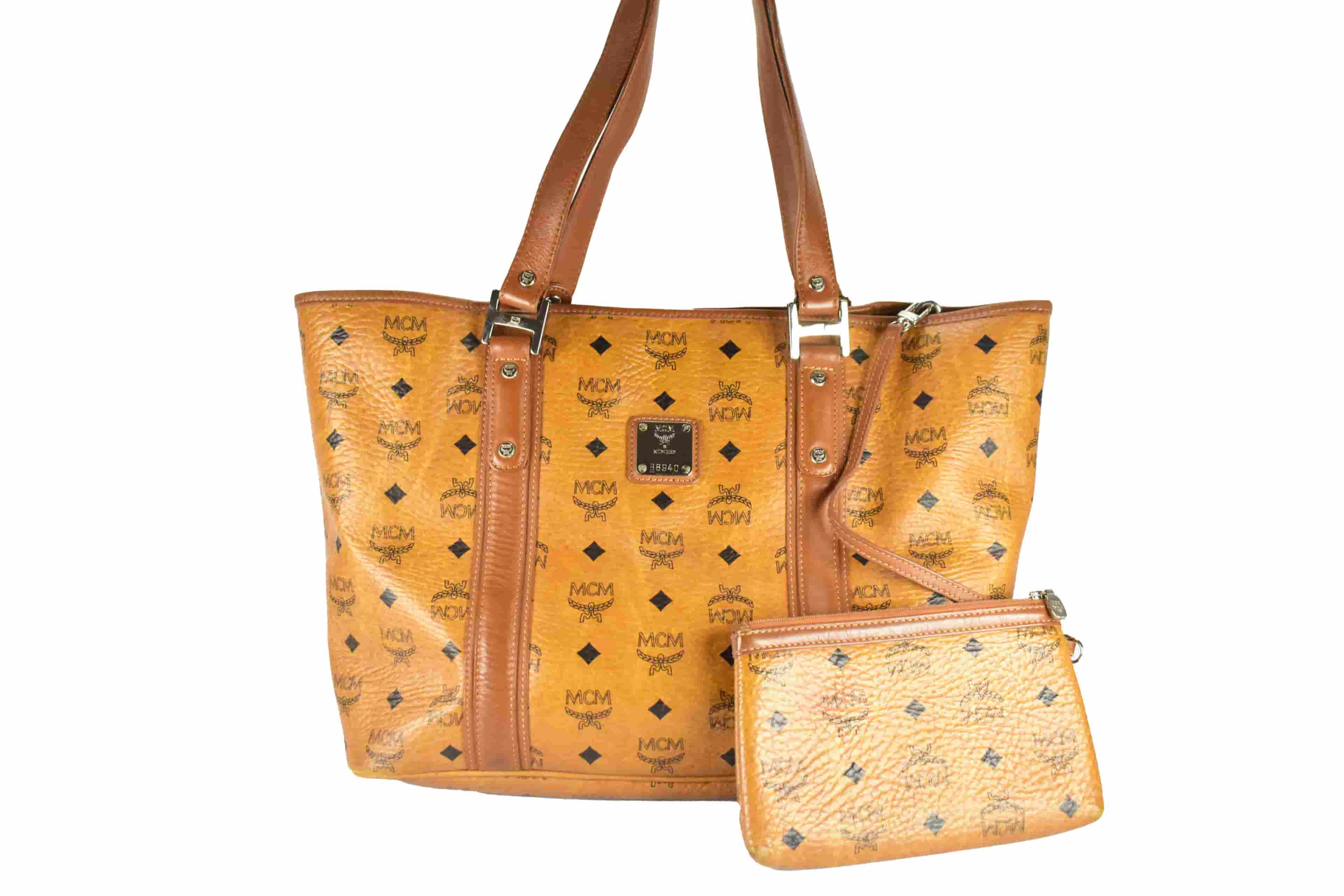 MCM SHOPPER MEDIUM vintmarket.de SCHULTERTASCHE COGNAC 4188