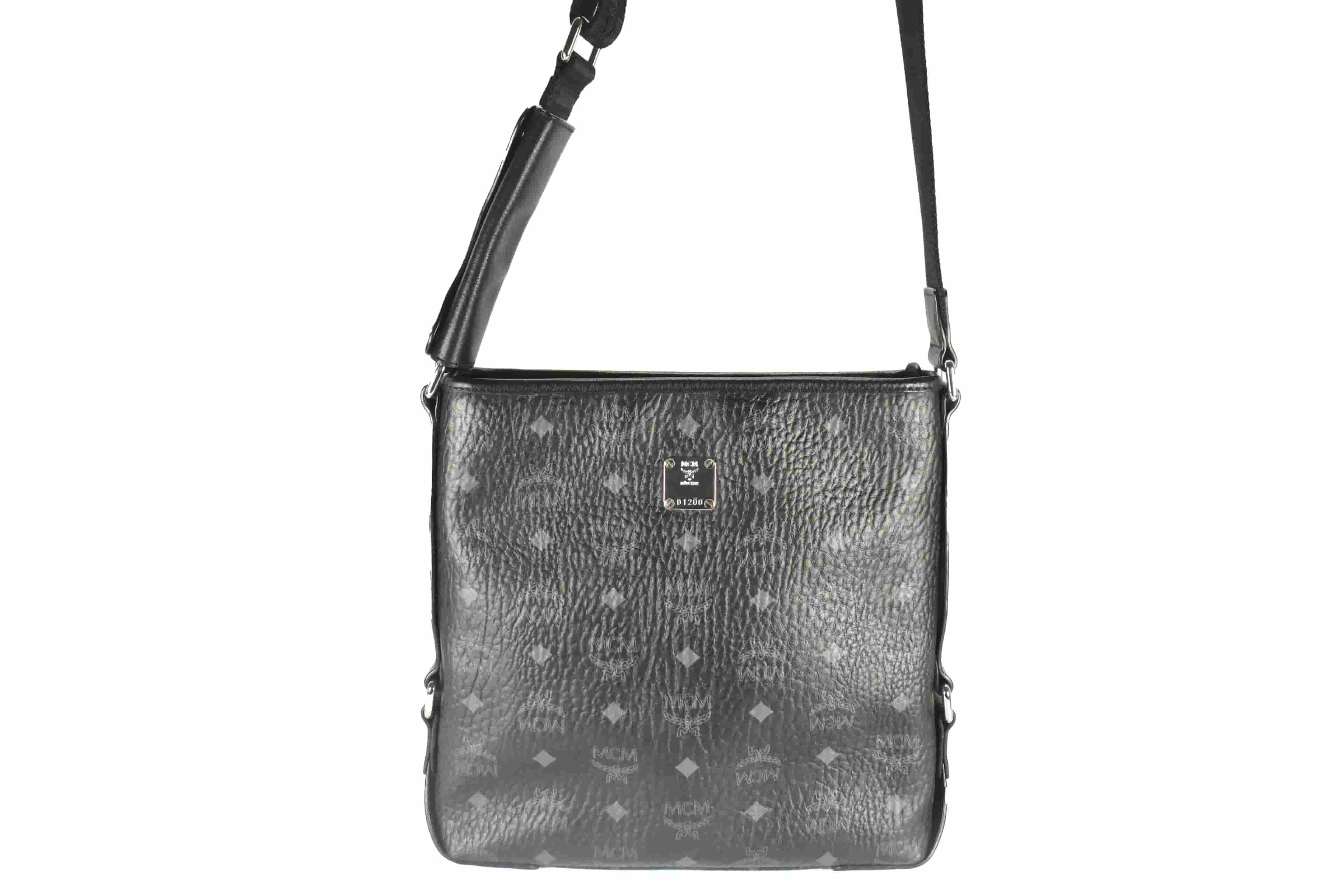 ✅MCM MESSENGER vintmarket.de UMHÄNGETASCHE SCHWARZ 4205