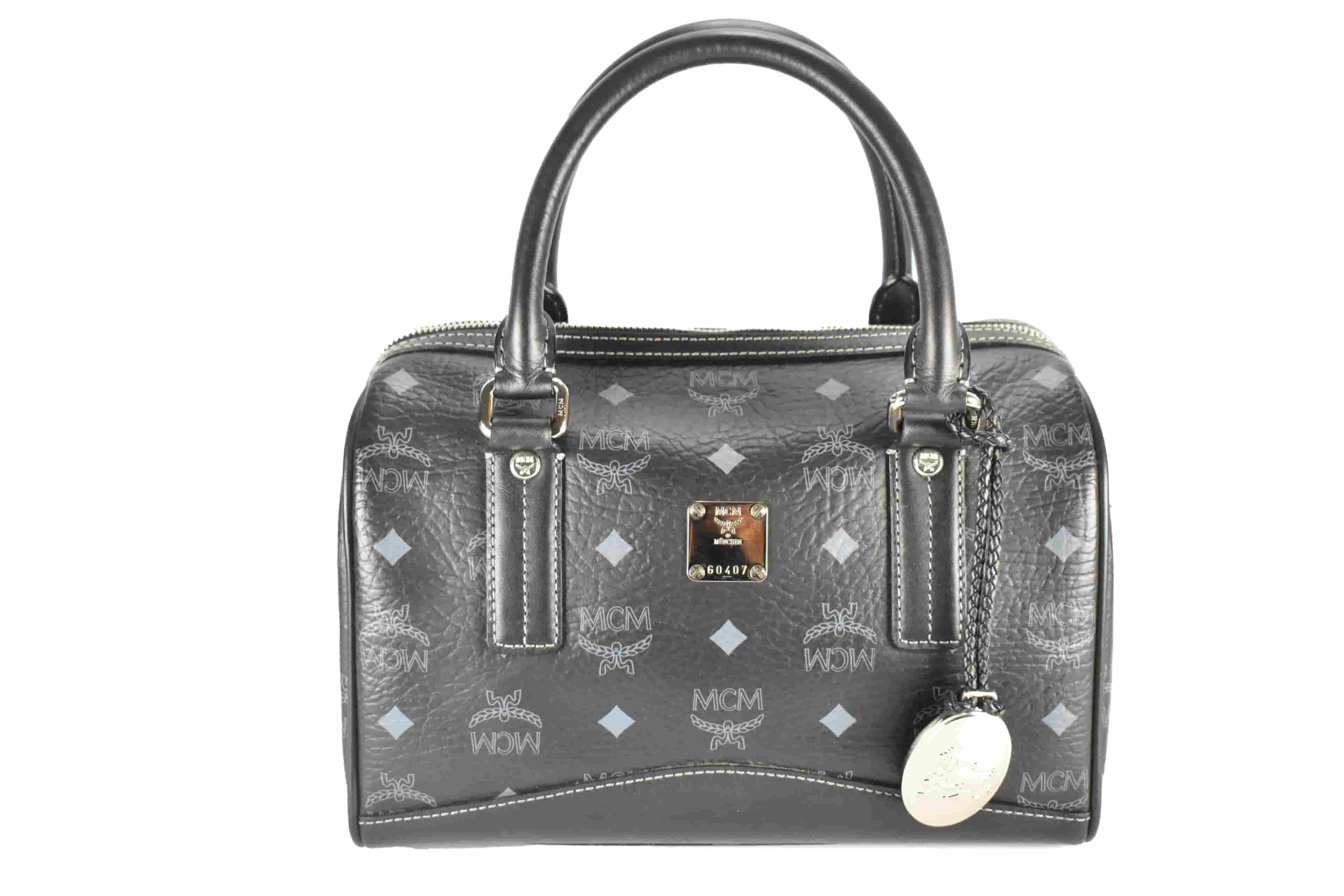 MCM TASCHE vintmarket.de HANDTASCHE BOSTON LEDER SCHWARZ 4207