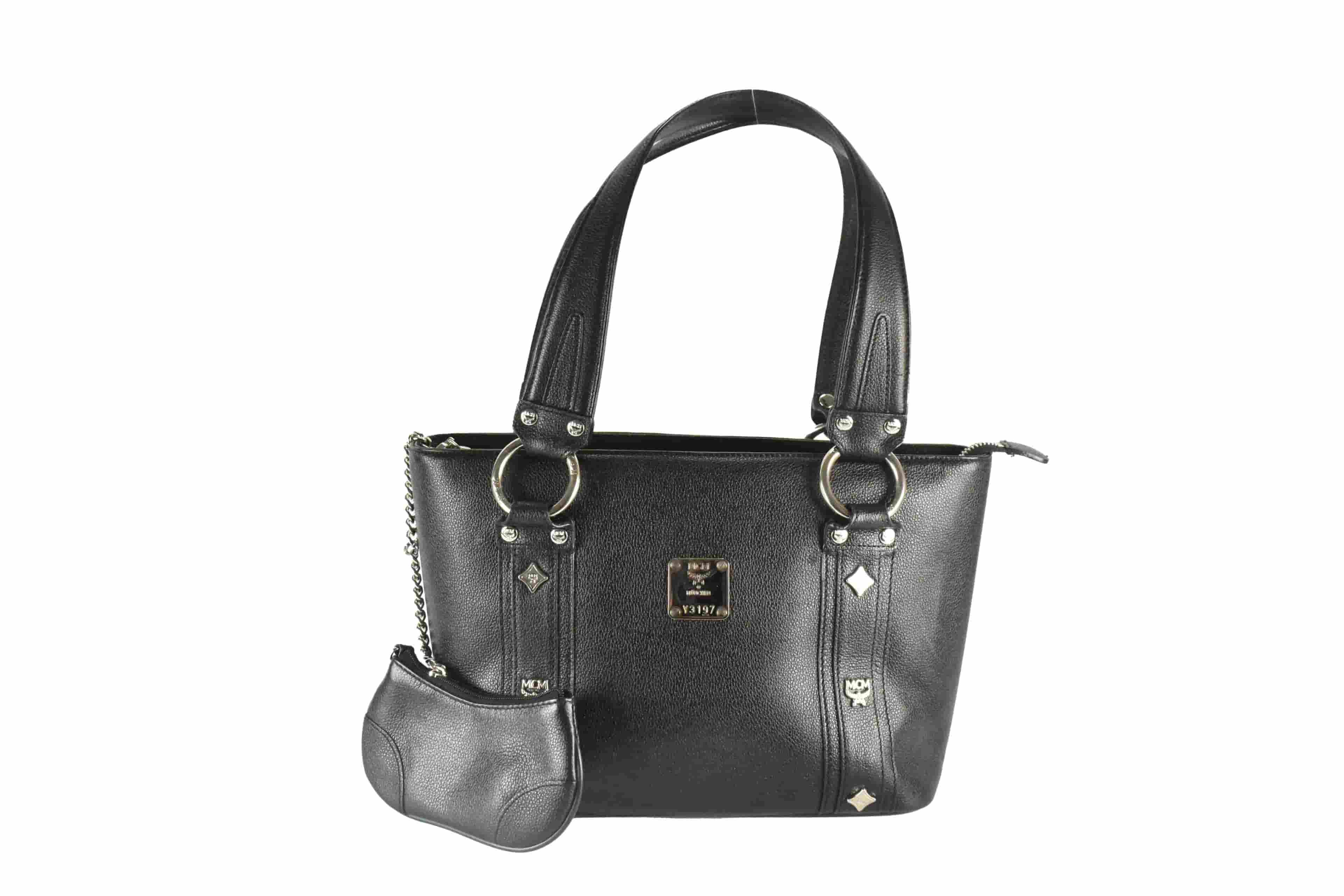 ✅MCM TASCHE vintmarket.de LEDER HANDTASCHE SCHWARZ 4225
