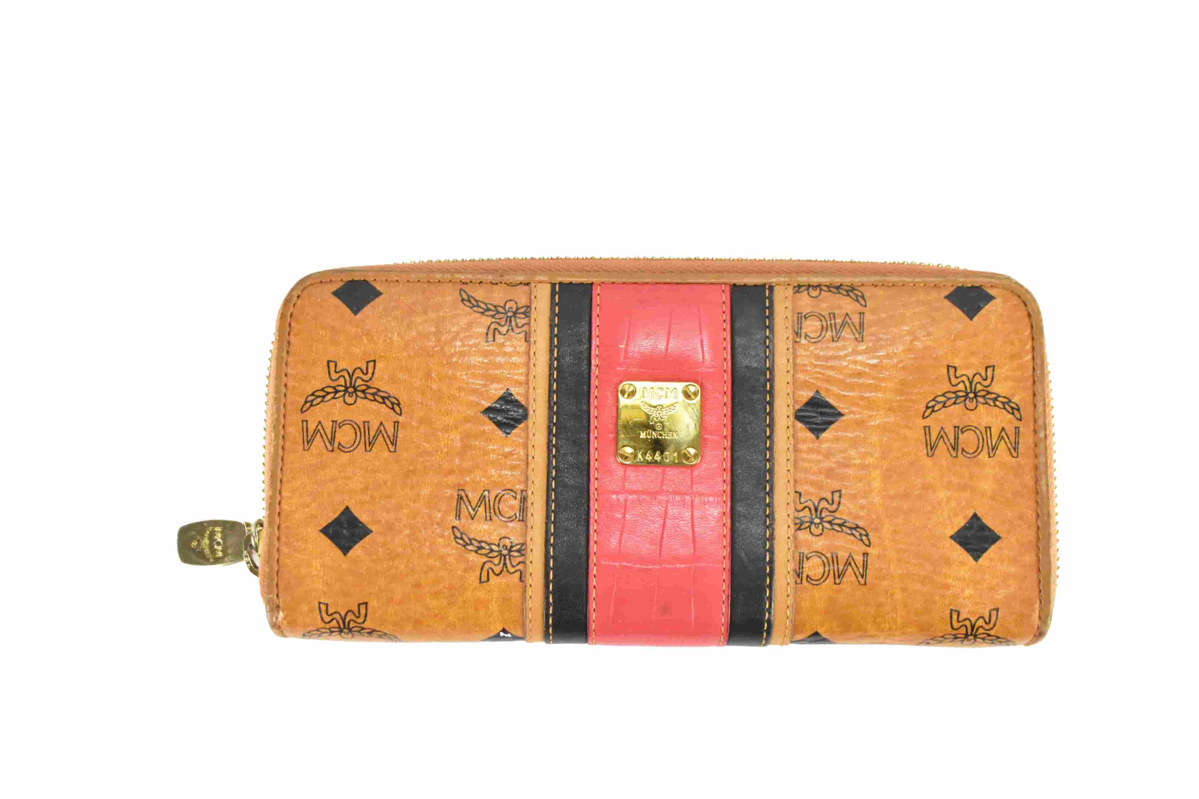 ✅MCM GELDBEUTEL vintmarket.de PORTMONEE GELDBÖRSE COGNAC ROT 4219