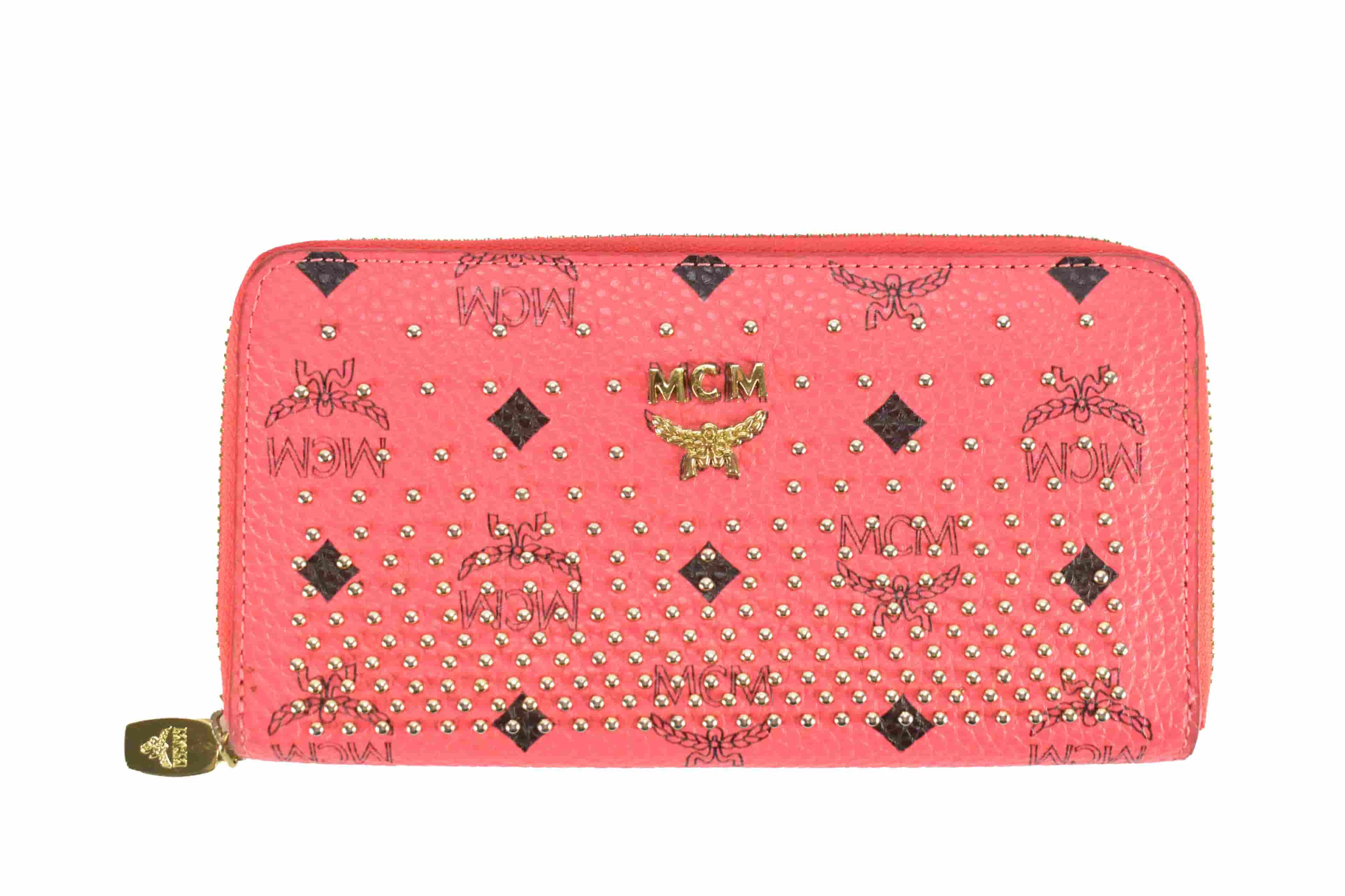 MCM GELDBEUTEL vintmarket.de PORTMONEE GELDBÖRSE COGNAC PINK 4221