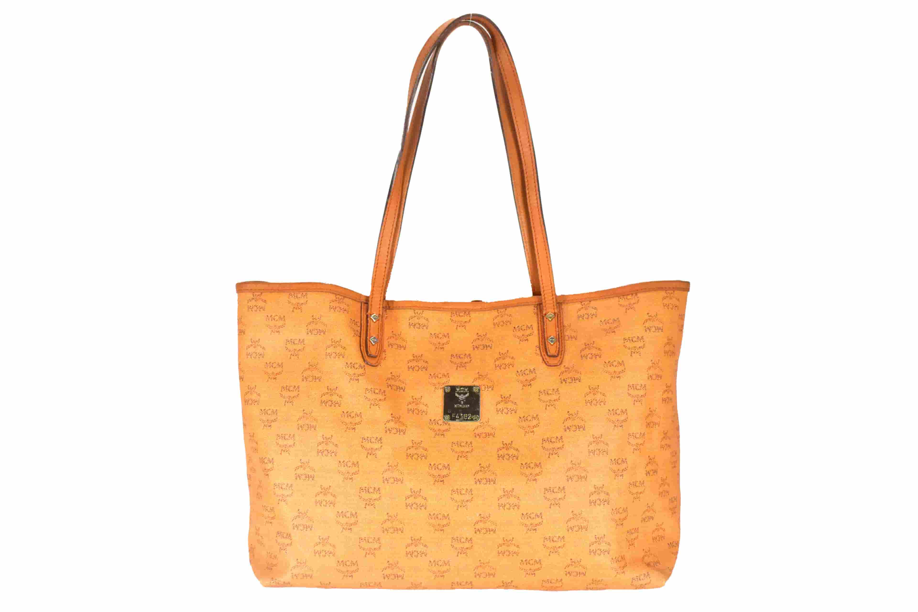 ✅MCM SCHULTERTASCHE vintmarket.de TASCHE SHOPPER ORANGE 4234