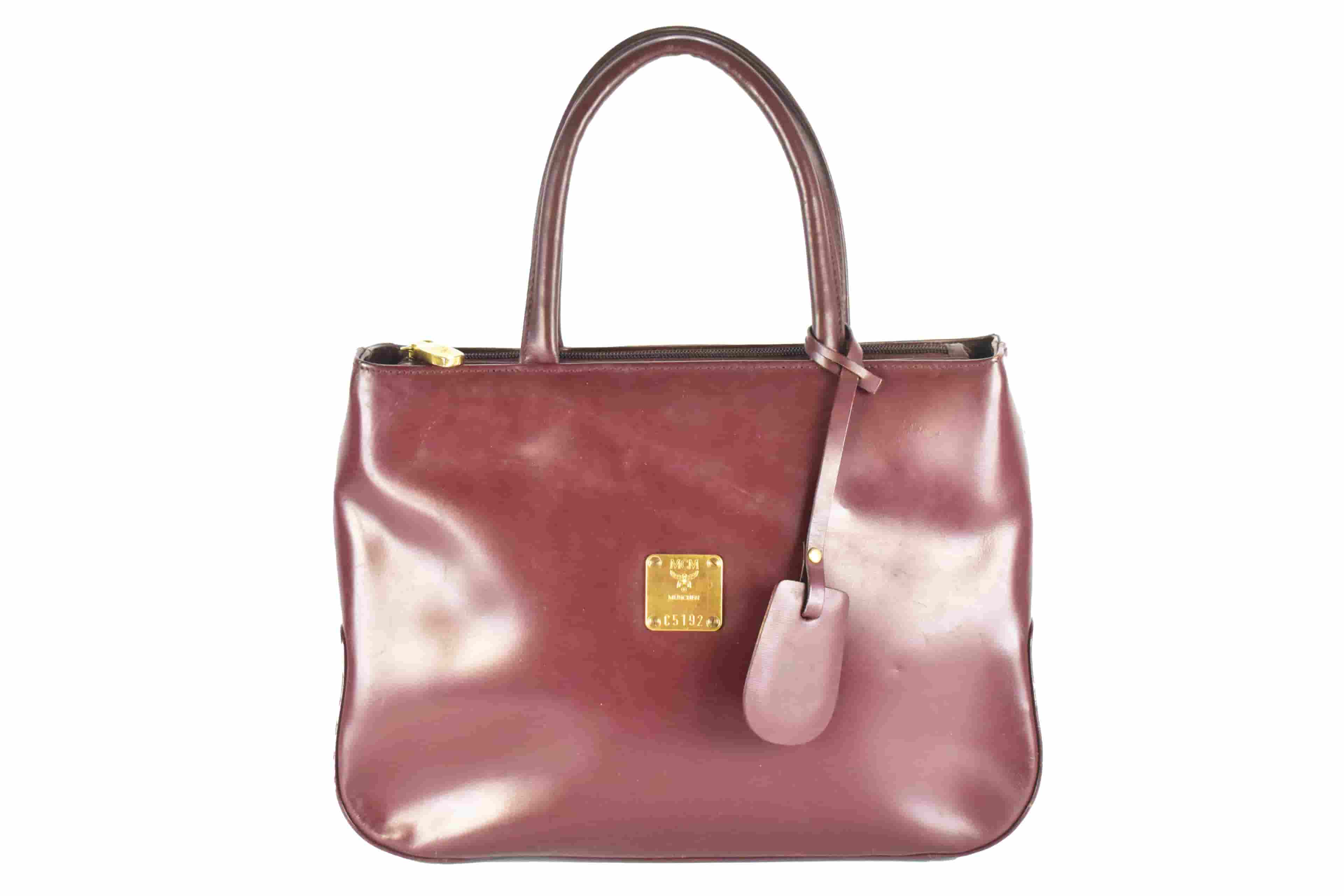 ✅MCM HANDTASCHE TASCHE LEDERTASCHE SCHULTERTASCHE BORDEAUX 4244