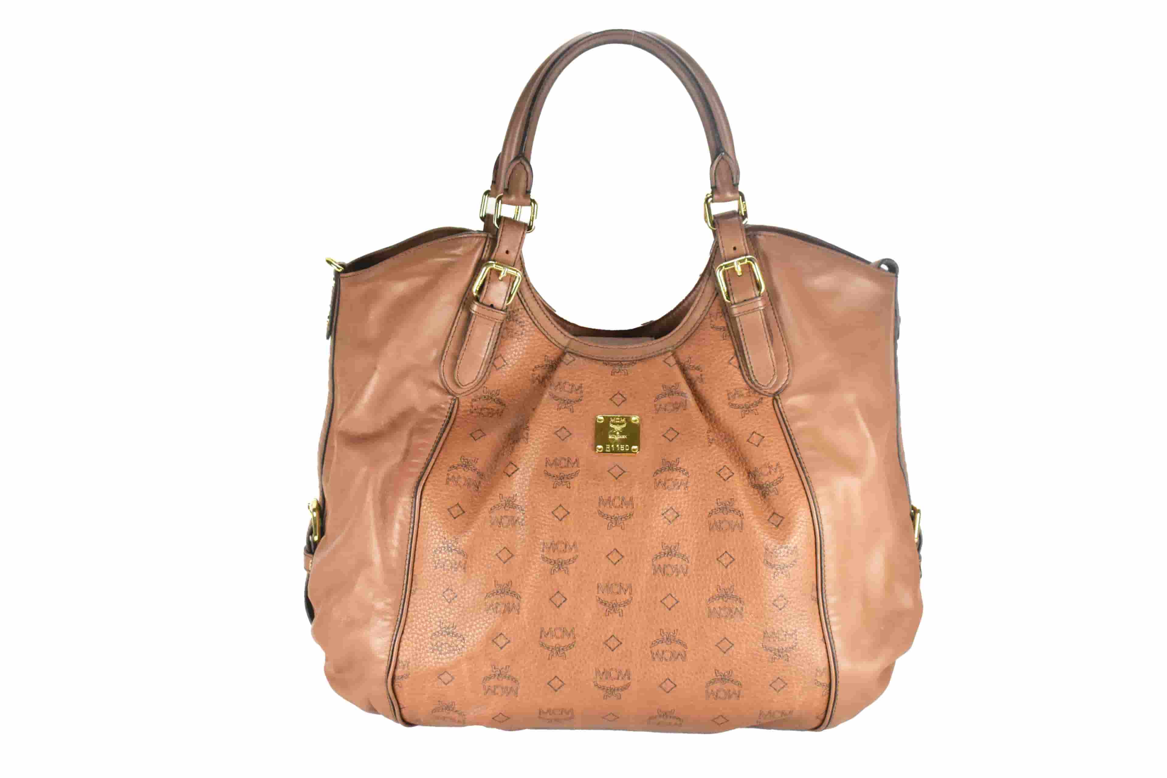 MCM SCHULTERTASCHE XL HANDTASCHE vintmarket.de SHOPPER BRAUN 4347
