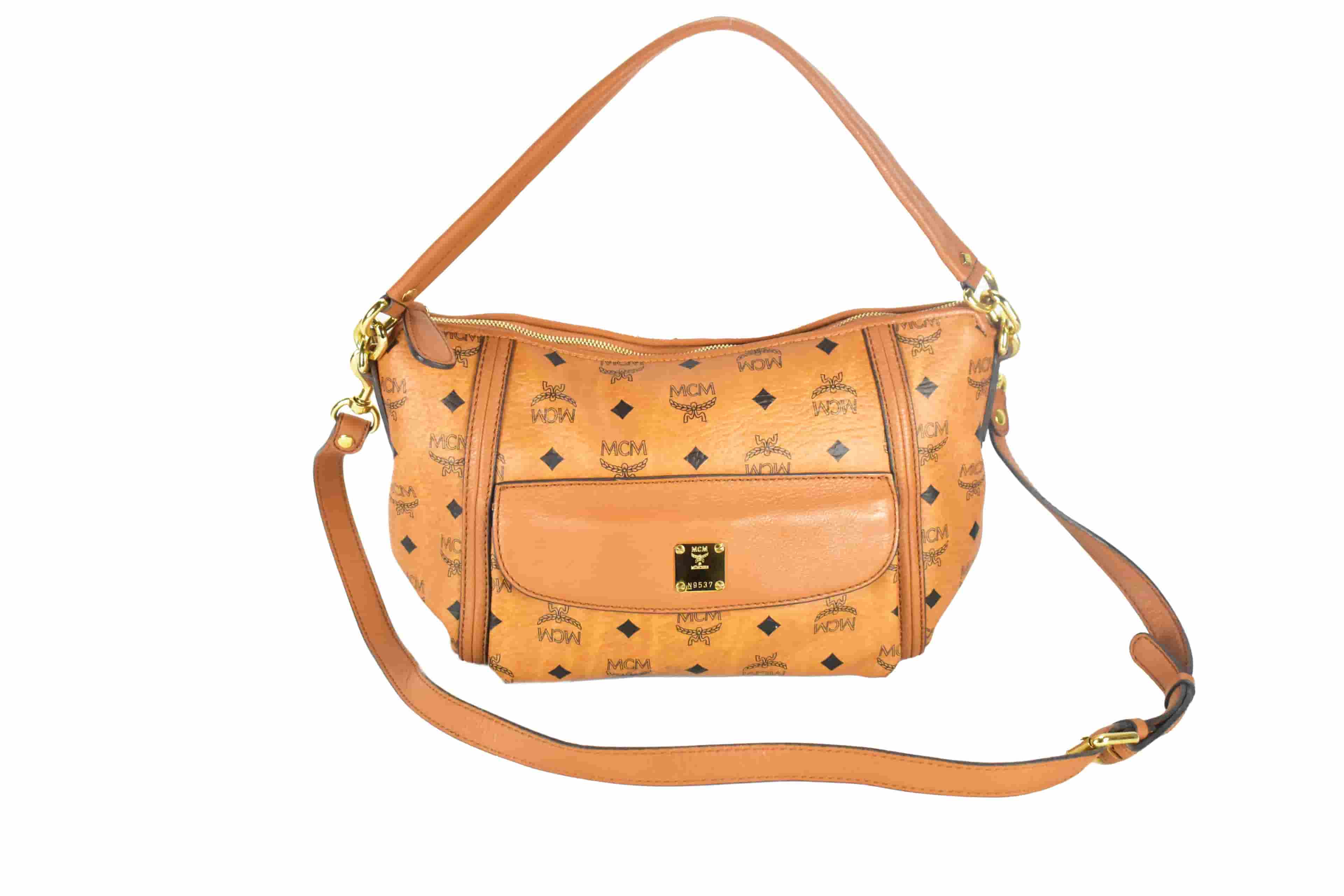 MCM SCHULTERTASCHE HANDTASCHE vintmarket.de CROSSBODY COGNAC 4349