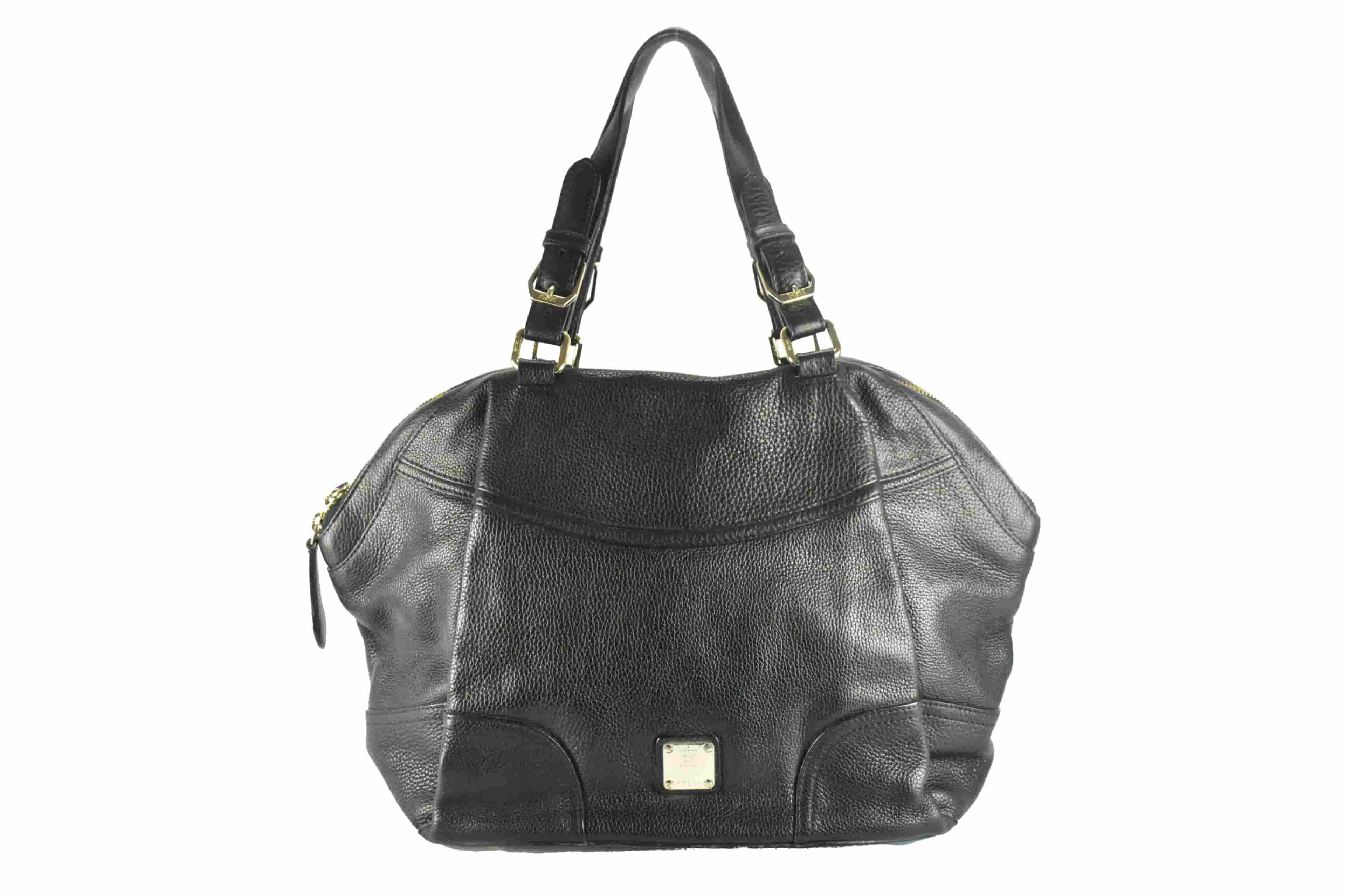 MCM SCHULTERTASCHE vintmarket-de LEDERTASCHE SCHWARZ 4362