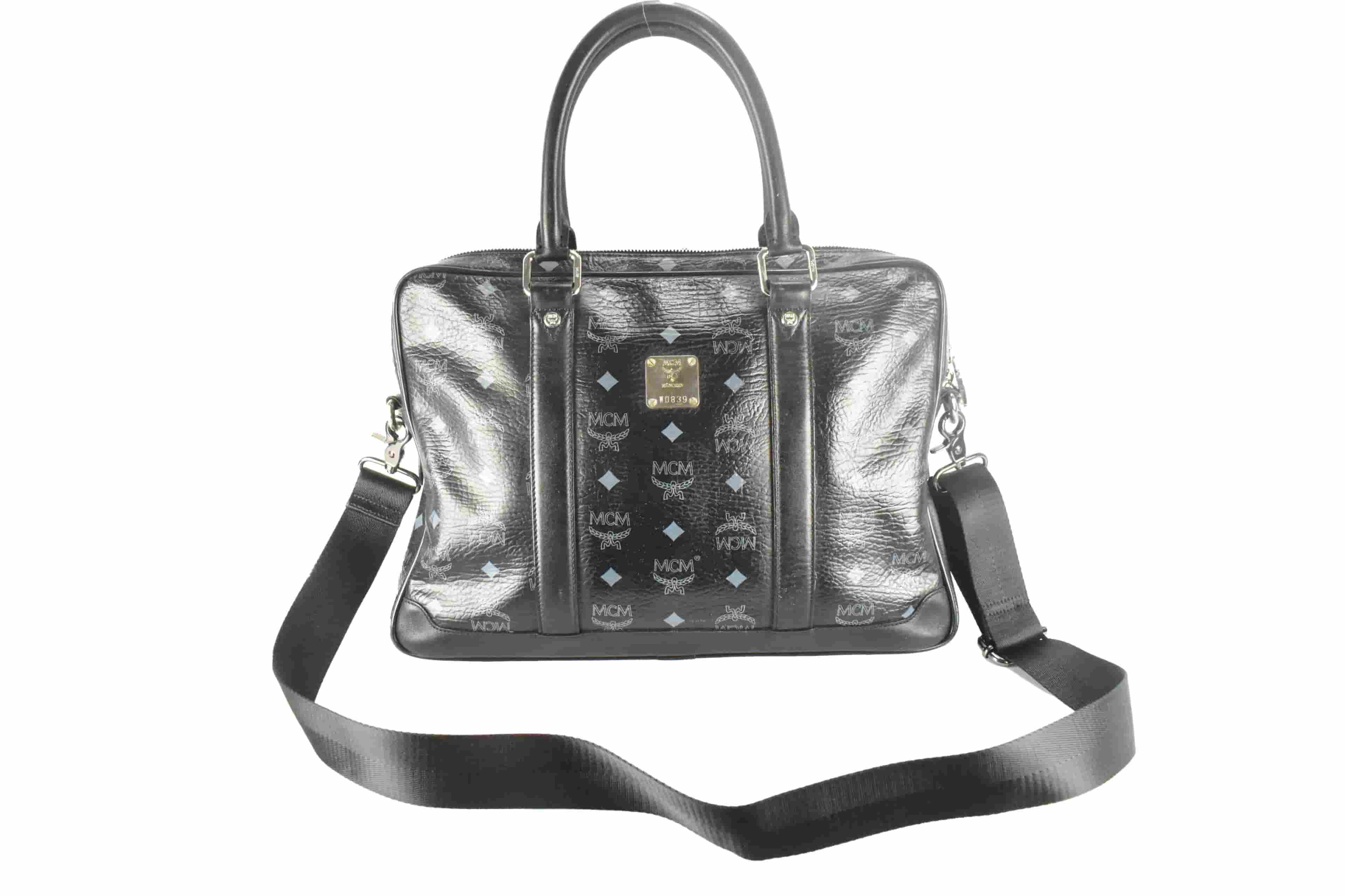 ✅MCM AKTENTASCHE vintmarket.de SCHULTERTASCHE SCHWARZ 4363