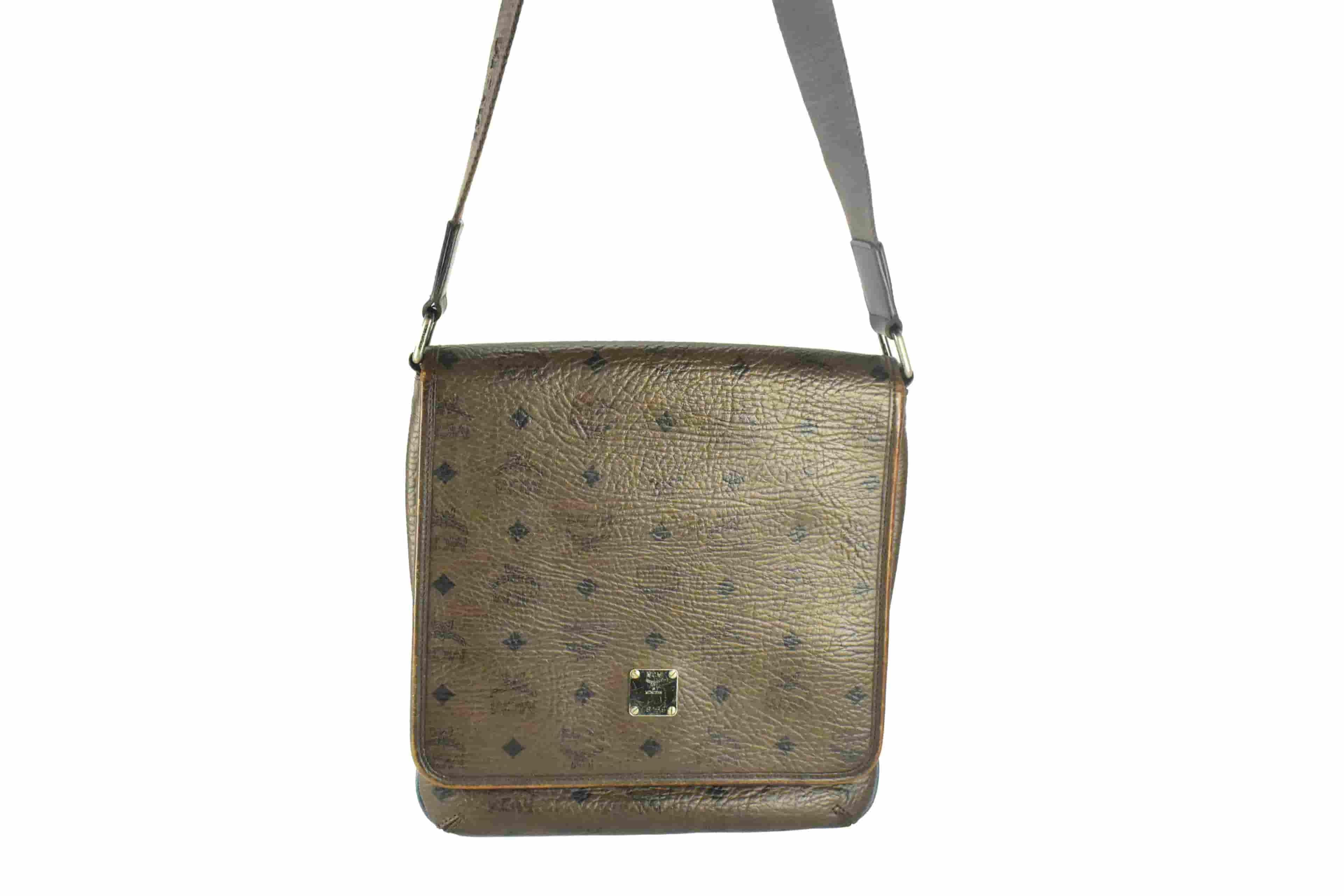✅MCM SCHULTERTASCHE MESSENGER vintmarket.de CROSSBODY BRAUN 4365
