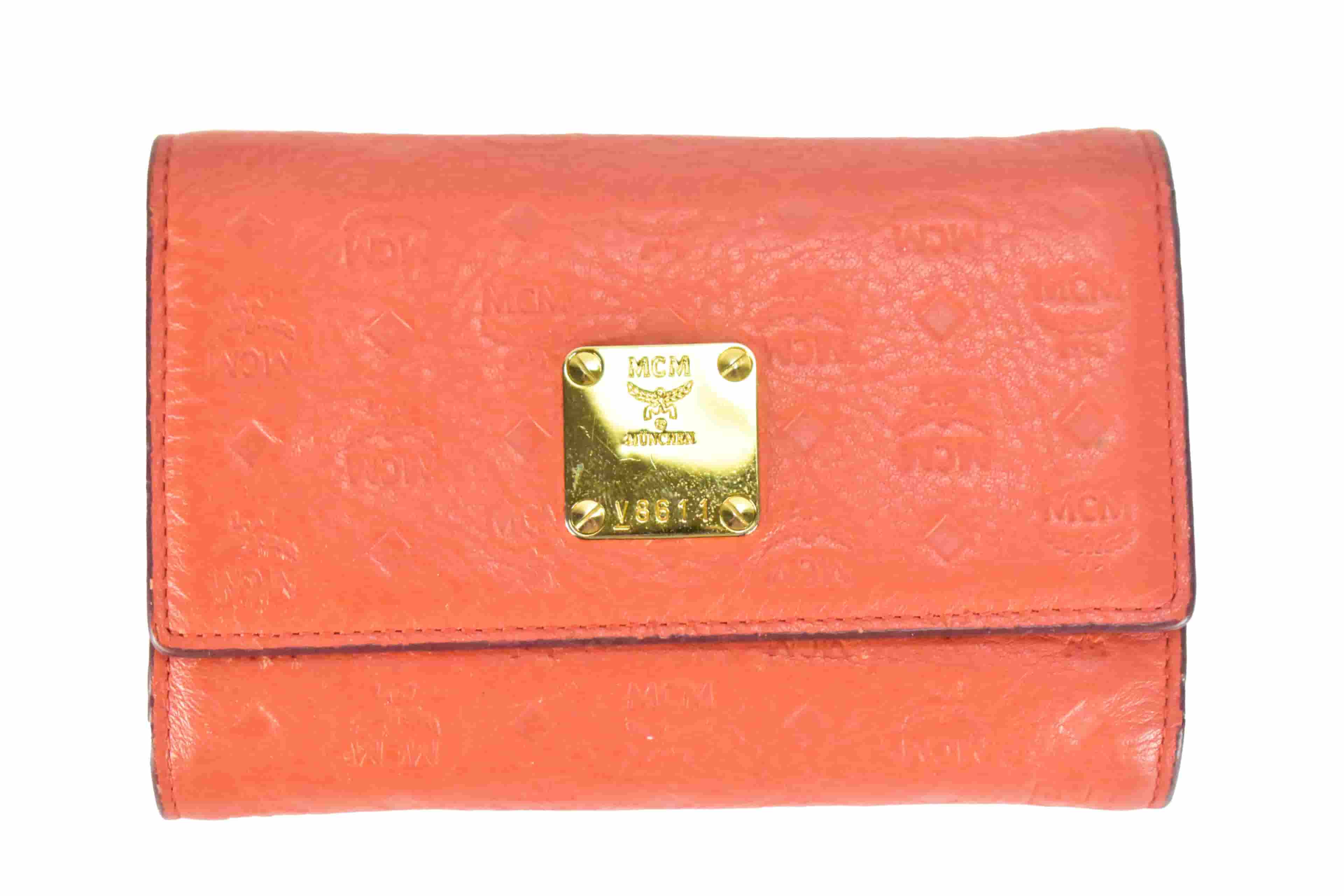 ✅MCM PORTEMONNAIE vintmarket.de GELDBEUTEL GELDBÖRSE ORANGE 4367