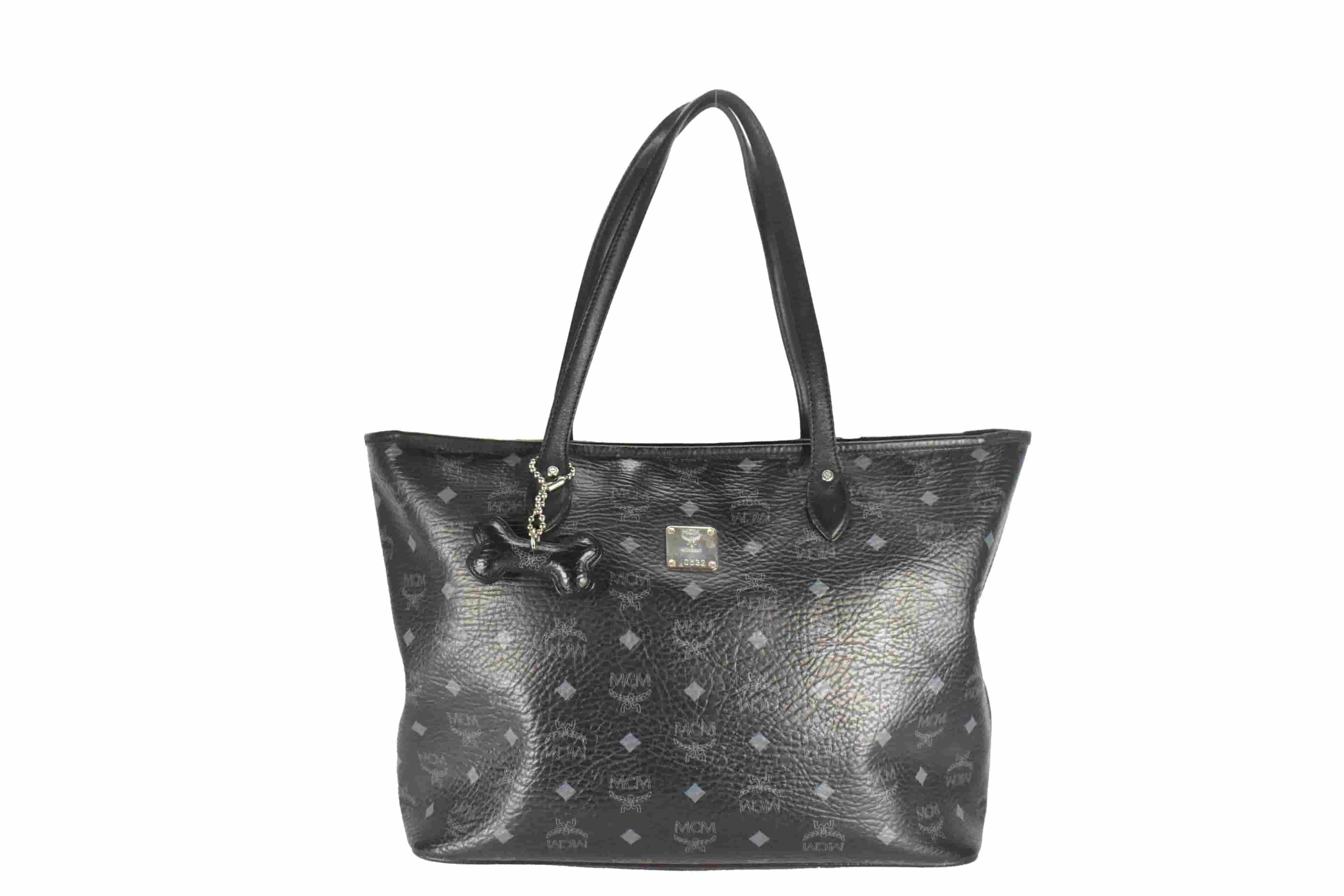 MCM SHOPPER MEDIUM vintmarket.de TASCHE SCHWARZ 4382