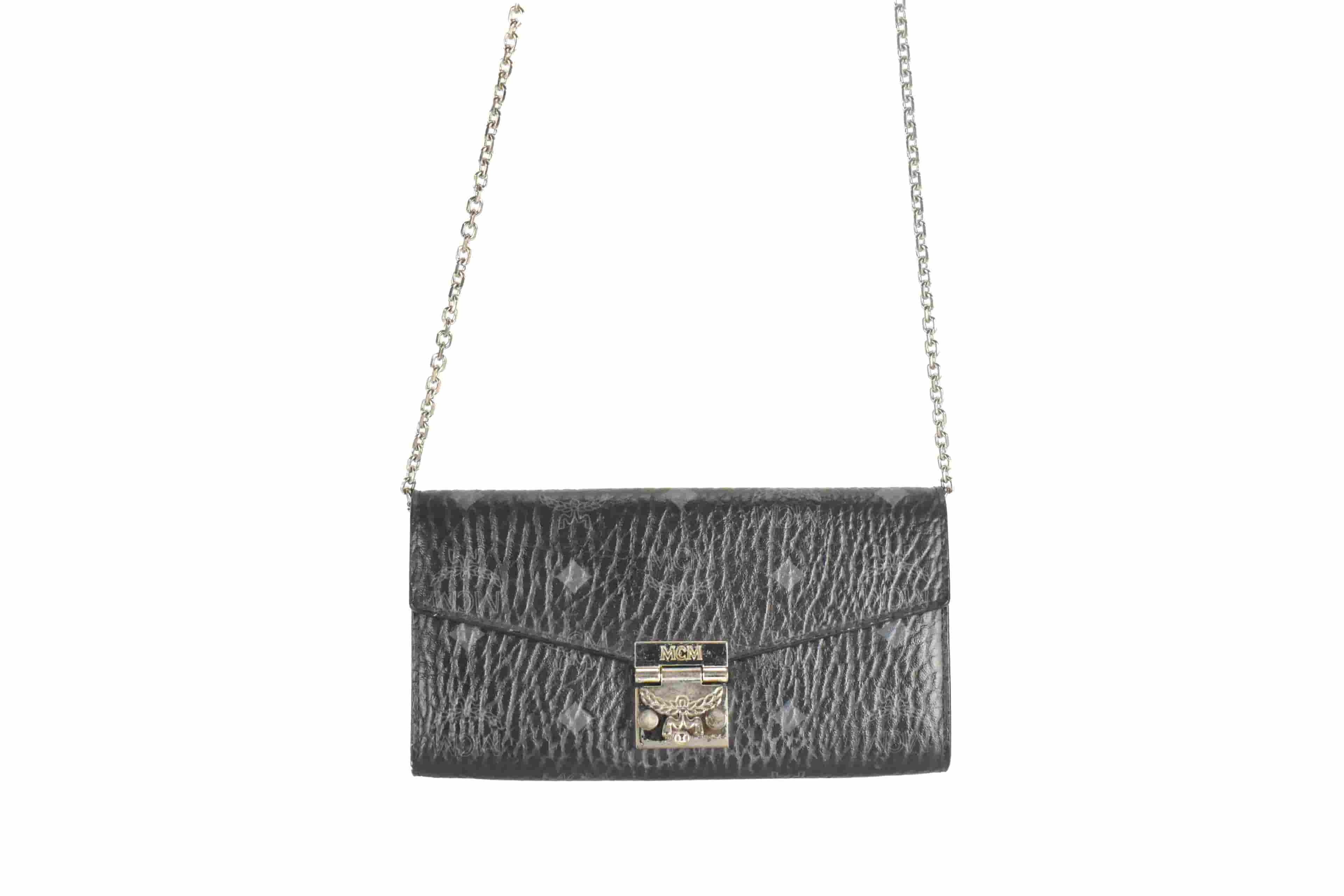 MCM PATRICIA SCHULTERTASCHE GELDBÖRSE vintmarket.de SCHWARZ 4472