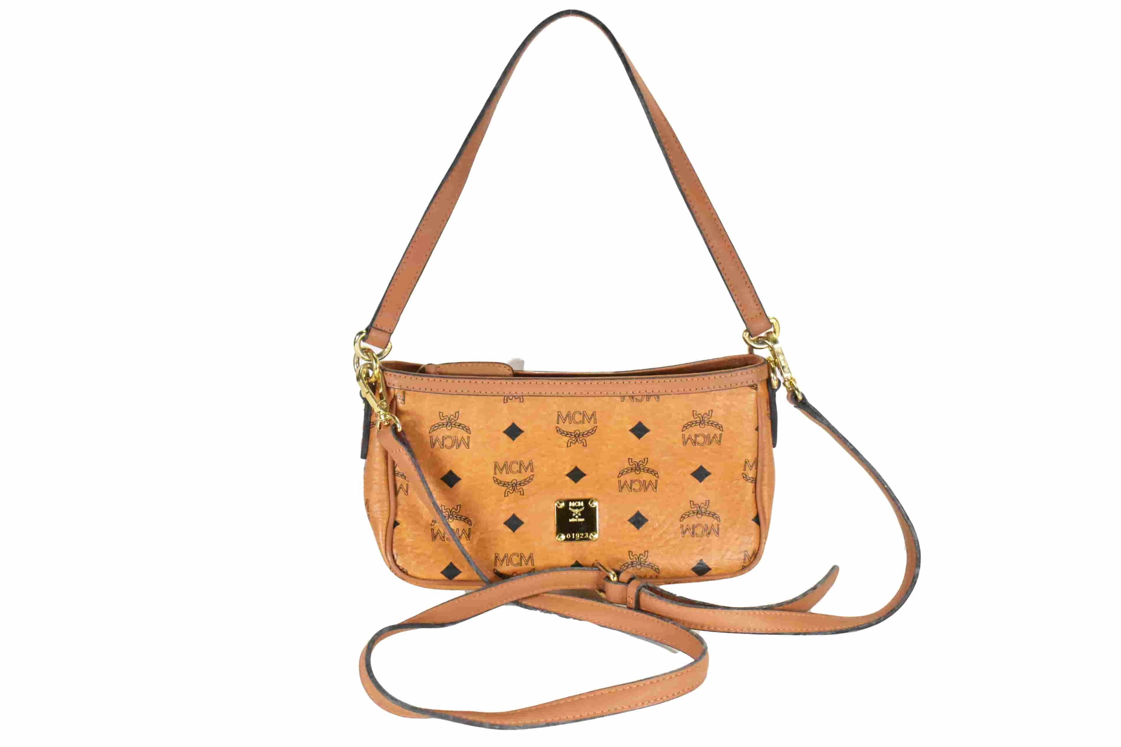 MCM SCHULTERTASCHE vintmarket.de CROSSBODY TASCHE COGNAC 4628