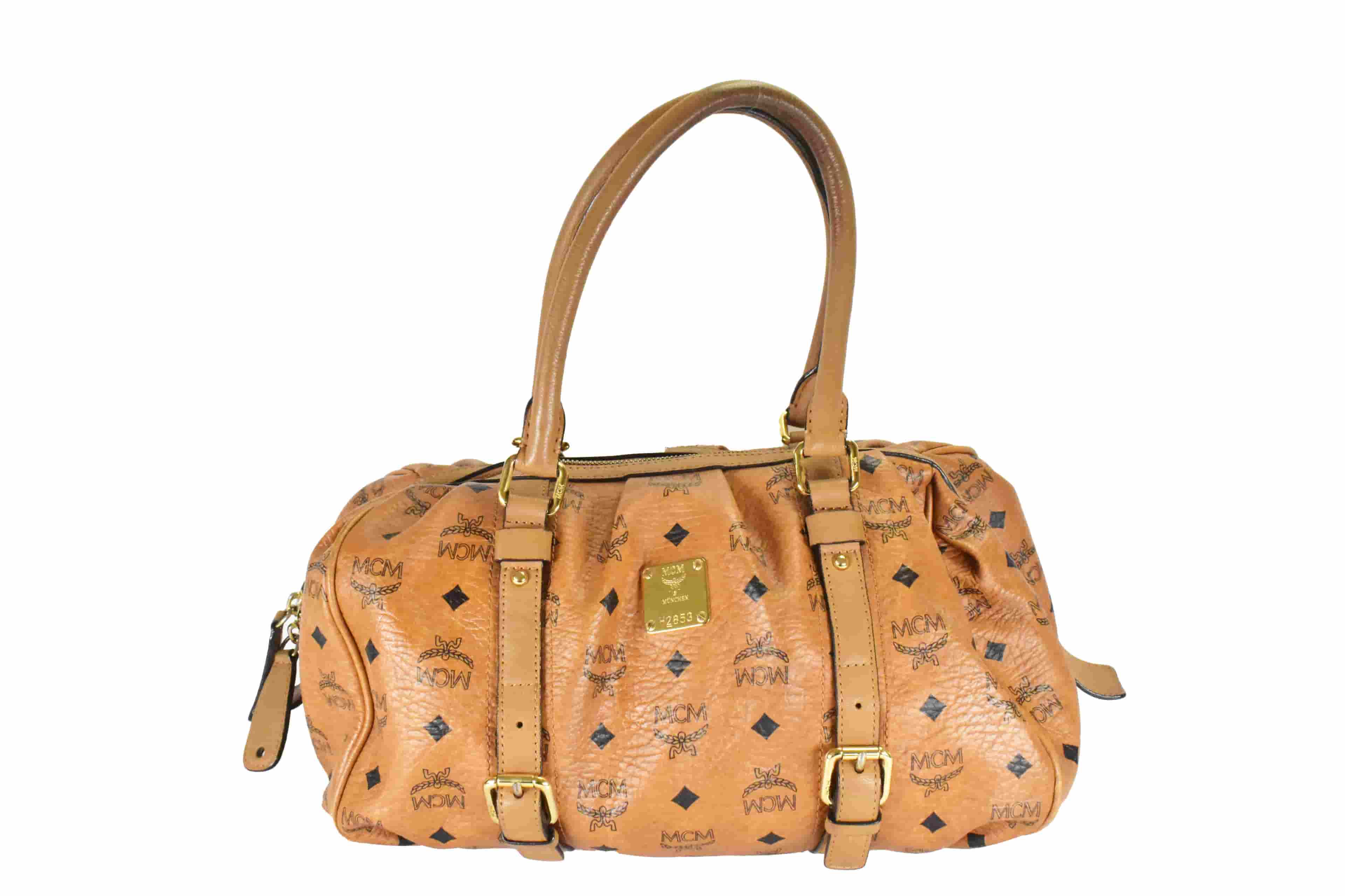 ✅MCM SCHULTERTASCHE vintmarket.de LEDERTASCHE COGNAC LEDER 4635