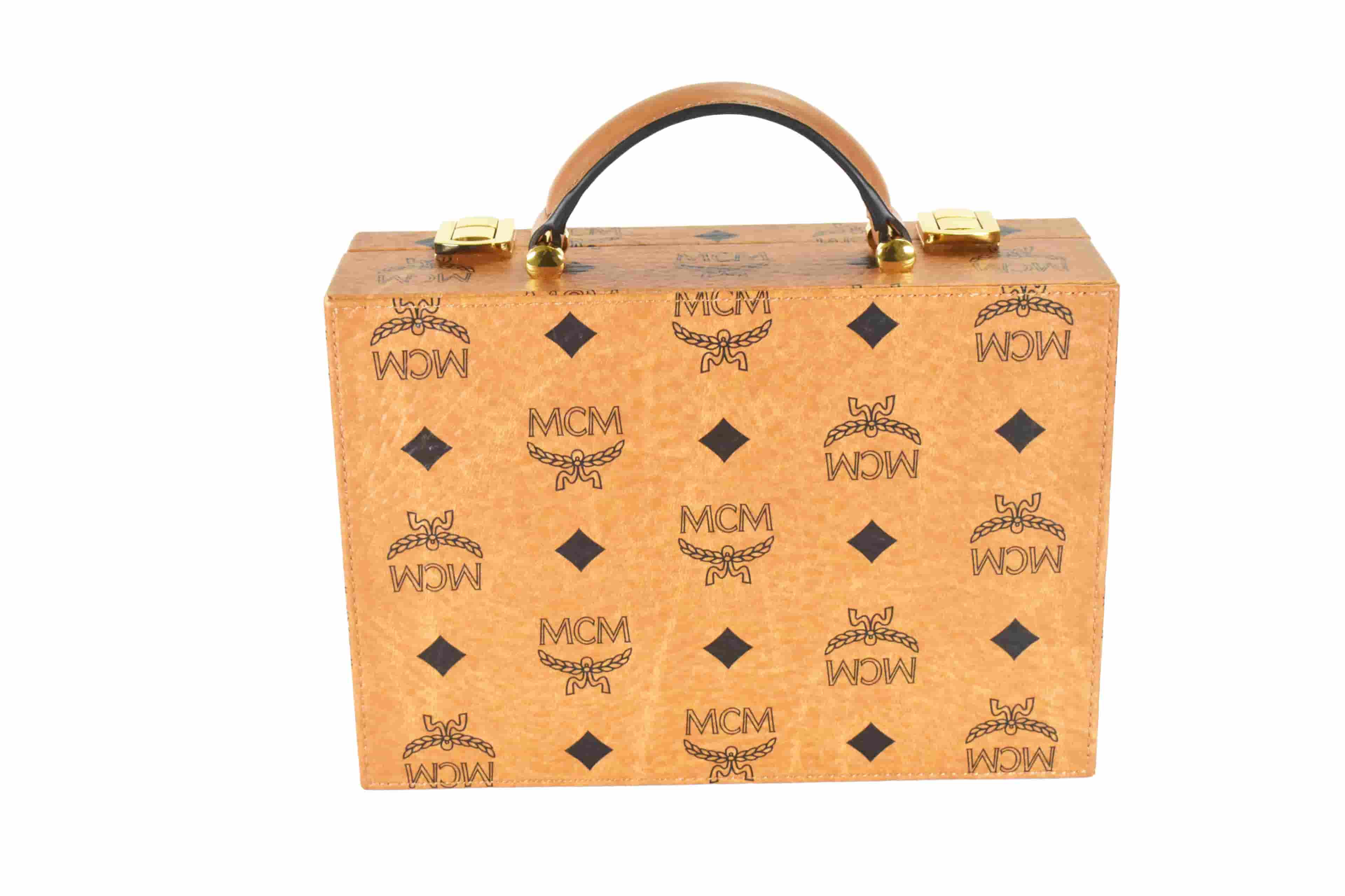 ✅MCM SCHMINKKOFFER KLEIN vintmarket.de SCHMUCKKOFFER COGNAC 4650
