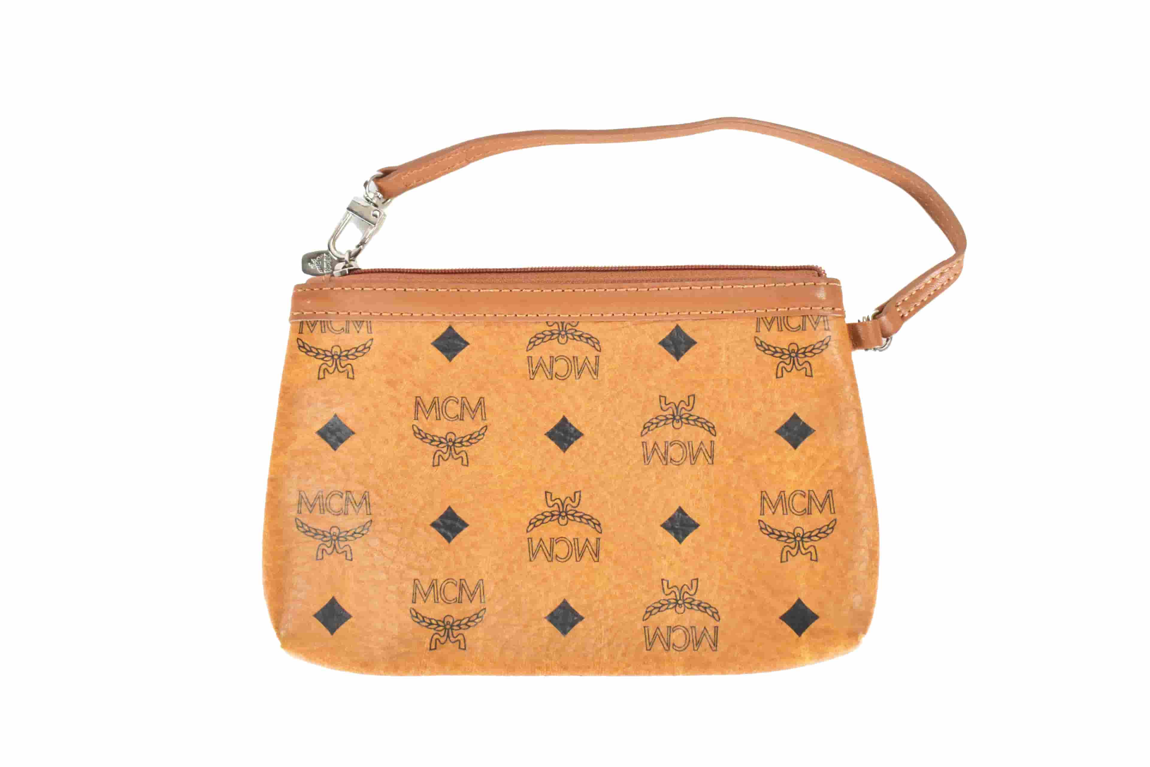 ✅MCM POUCH vintmarket.de POCHETTE POCHETE TASCHE COGNAC 4667