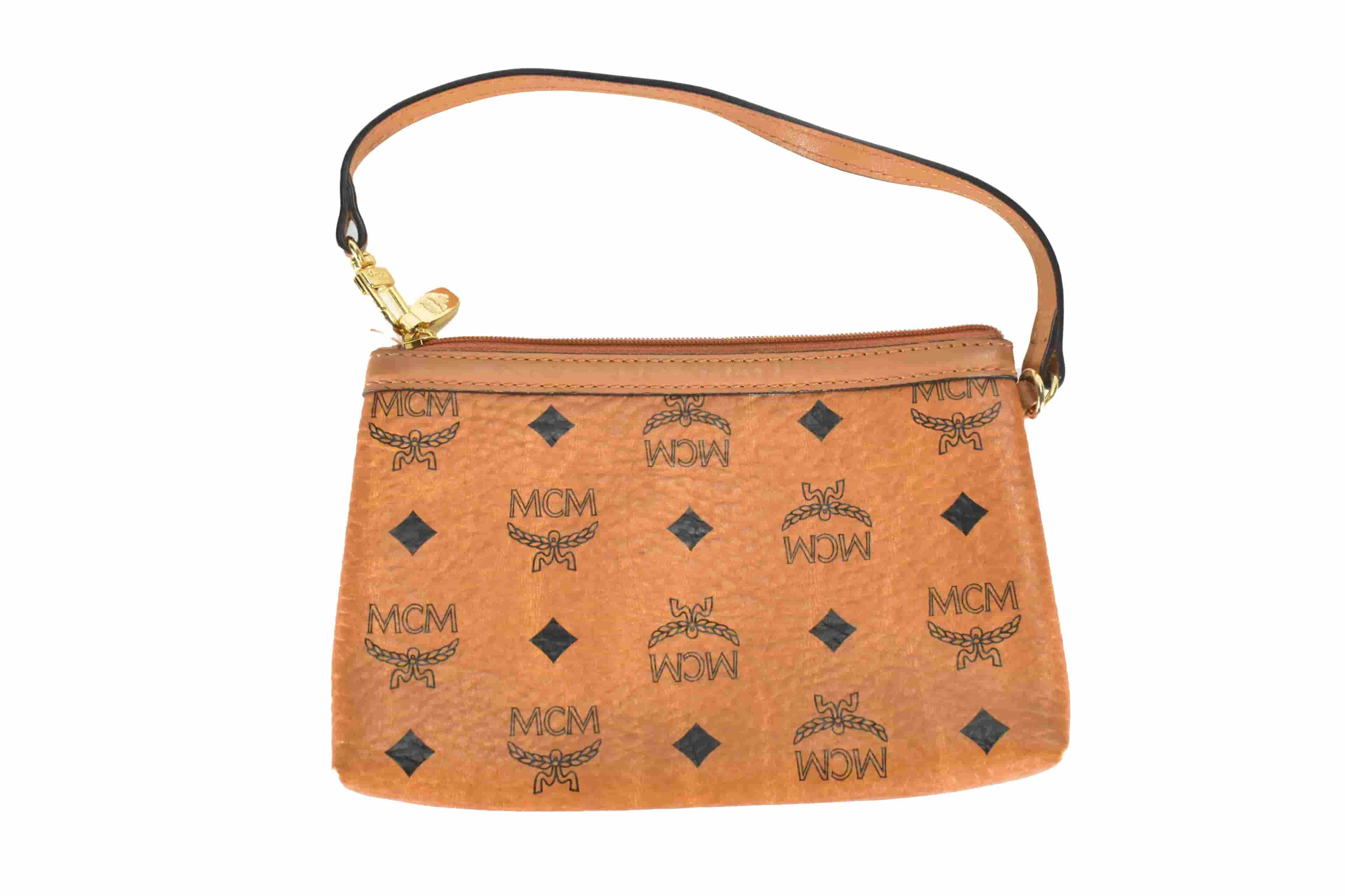 ✅MCM POUCH vintmarket.de POCHETTE POCHETE TASCHE COGNAC 4666