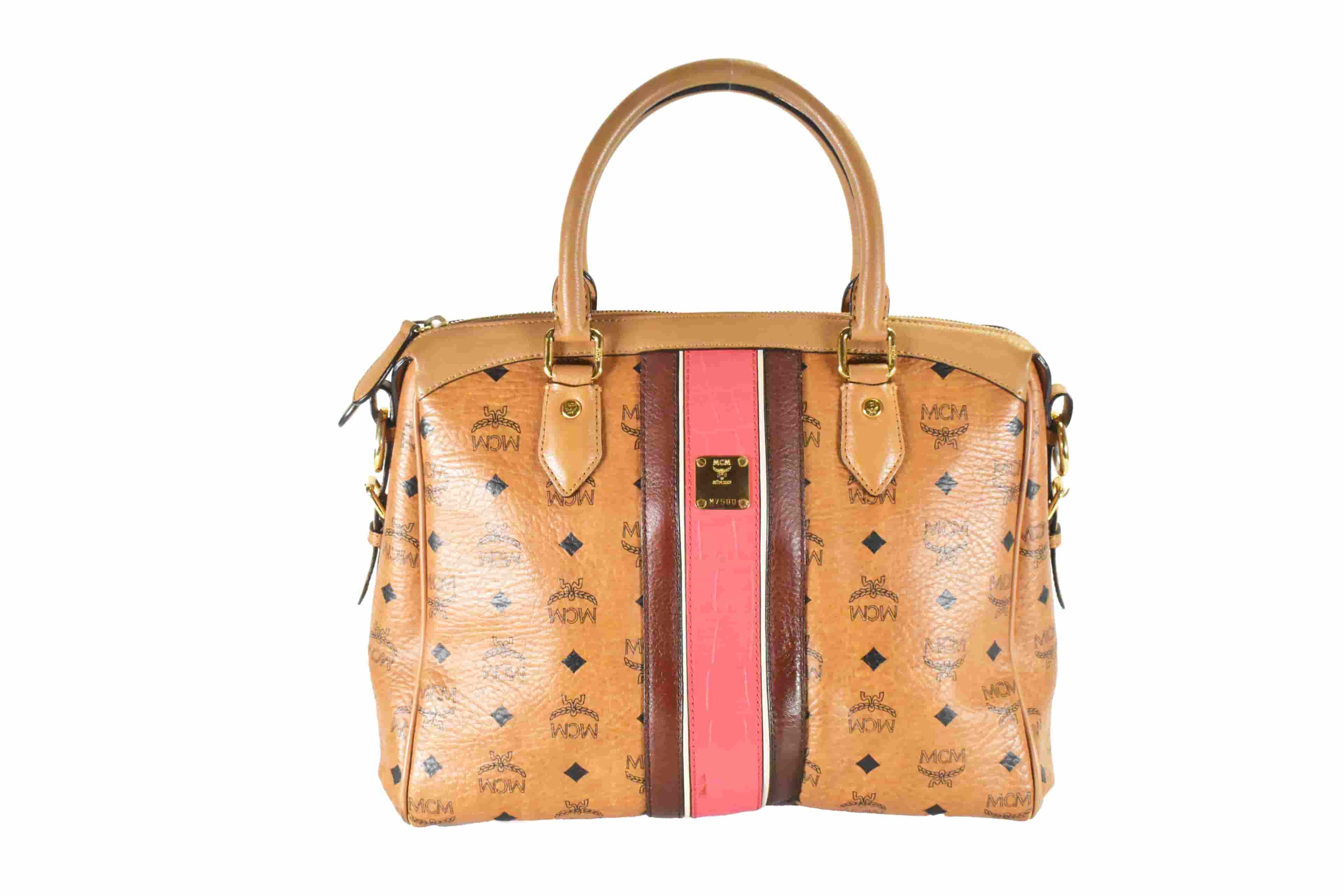 MCM SCHULTERTASCHE vintmarket.de CROSSBODY COGNAC ROT 4732