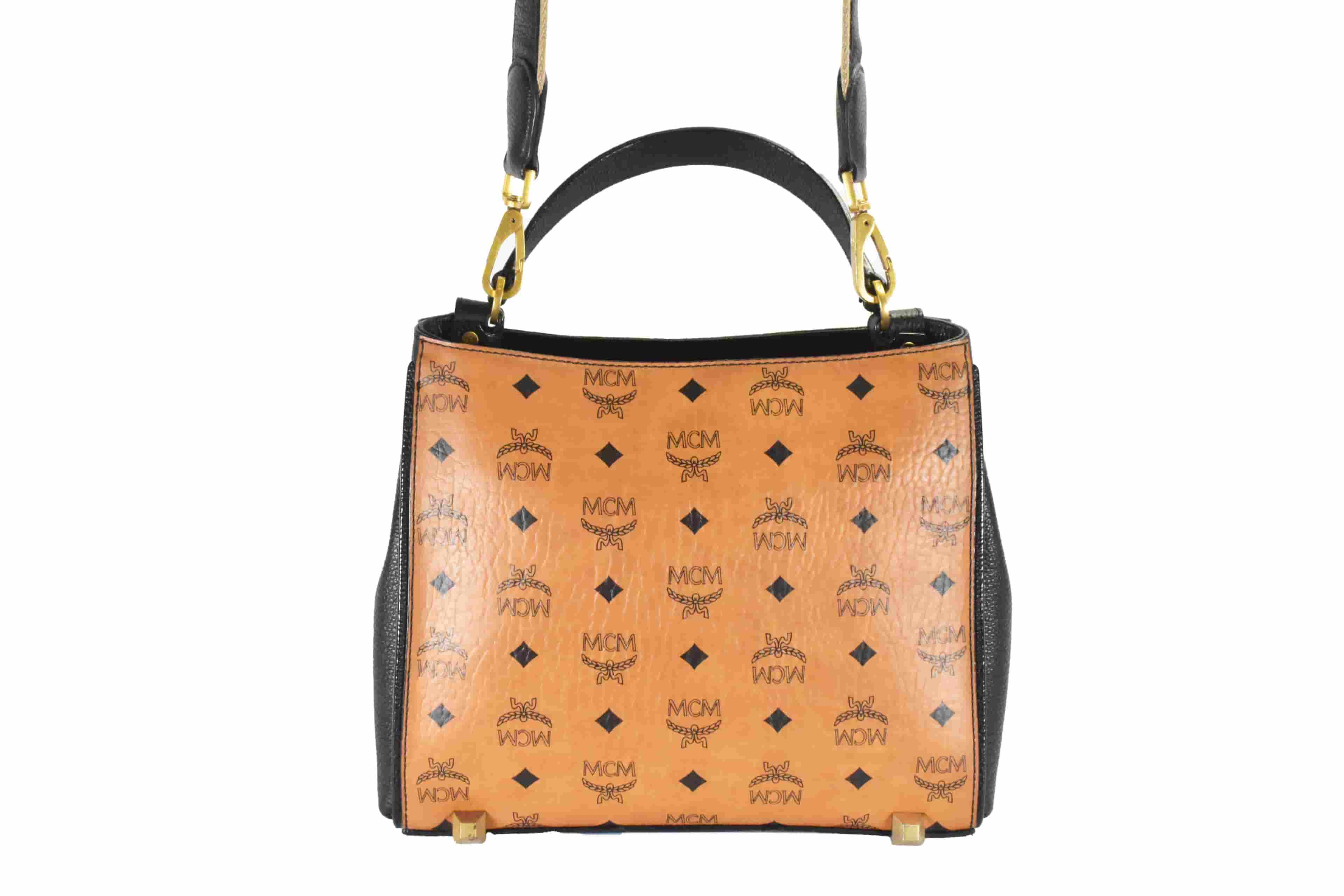 MCM SCHULTERTASCHE vintmarket.de HANDTASCHE COGNAC 4736