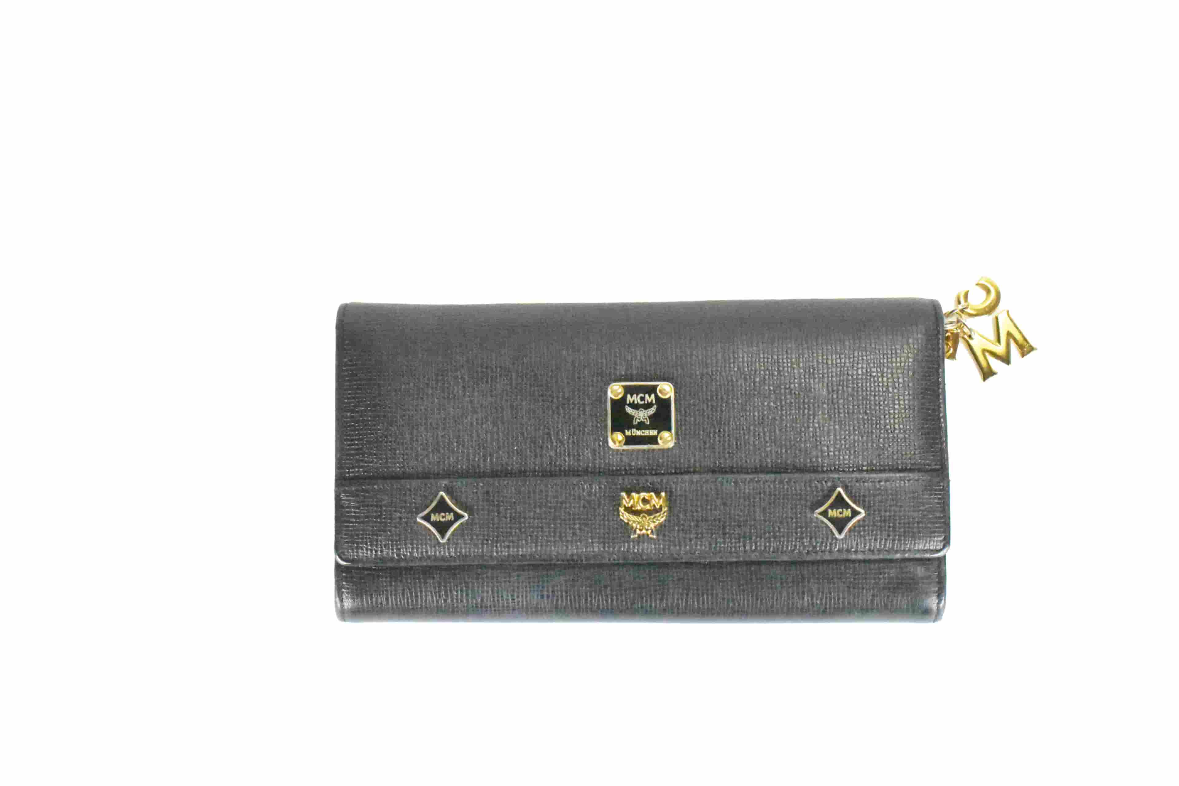 ✅MCM PORTEMONNAIE GELDBEUTEL PORTMONEE GELDBÖRSE SCHWARZ 4748