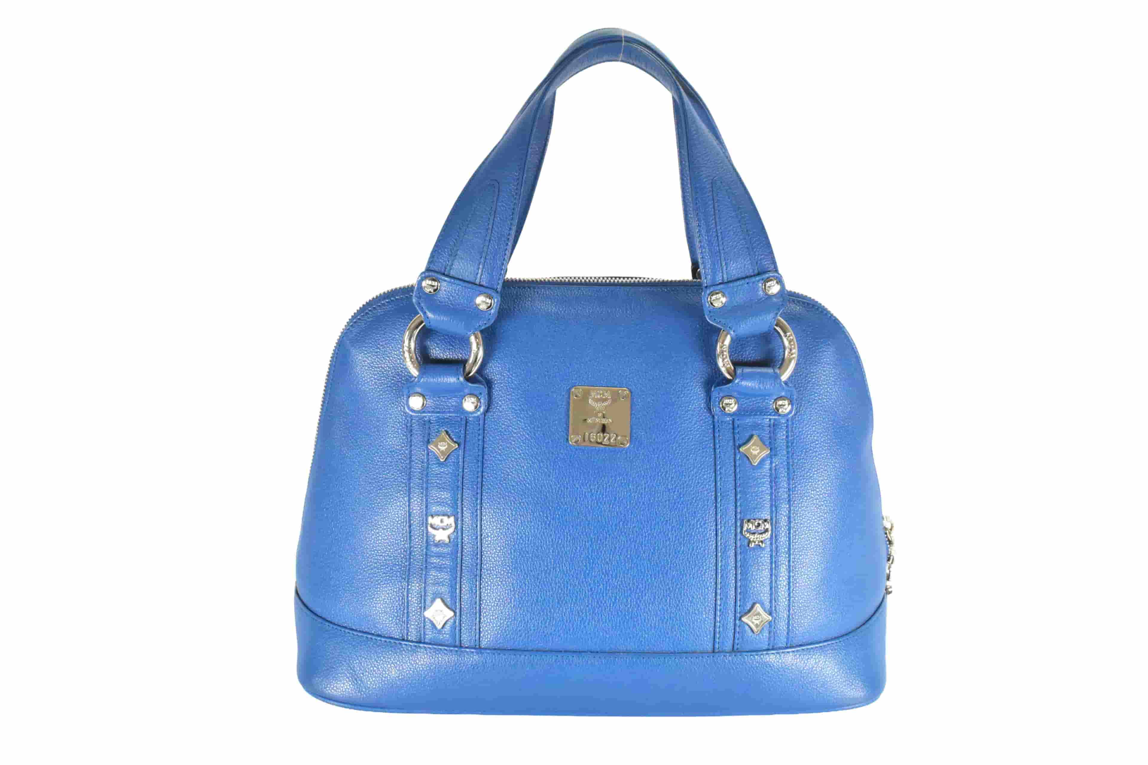 MCM SCHULTERTASCHE vintmarket-de LEDERTASCHE BLAU 4776
