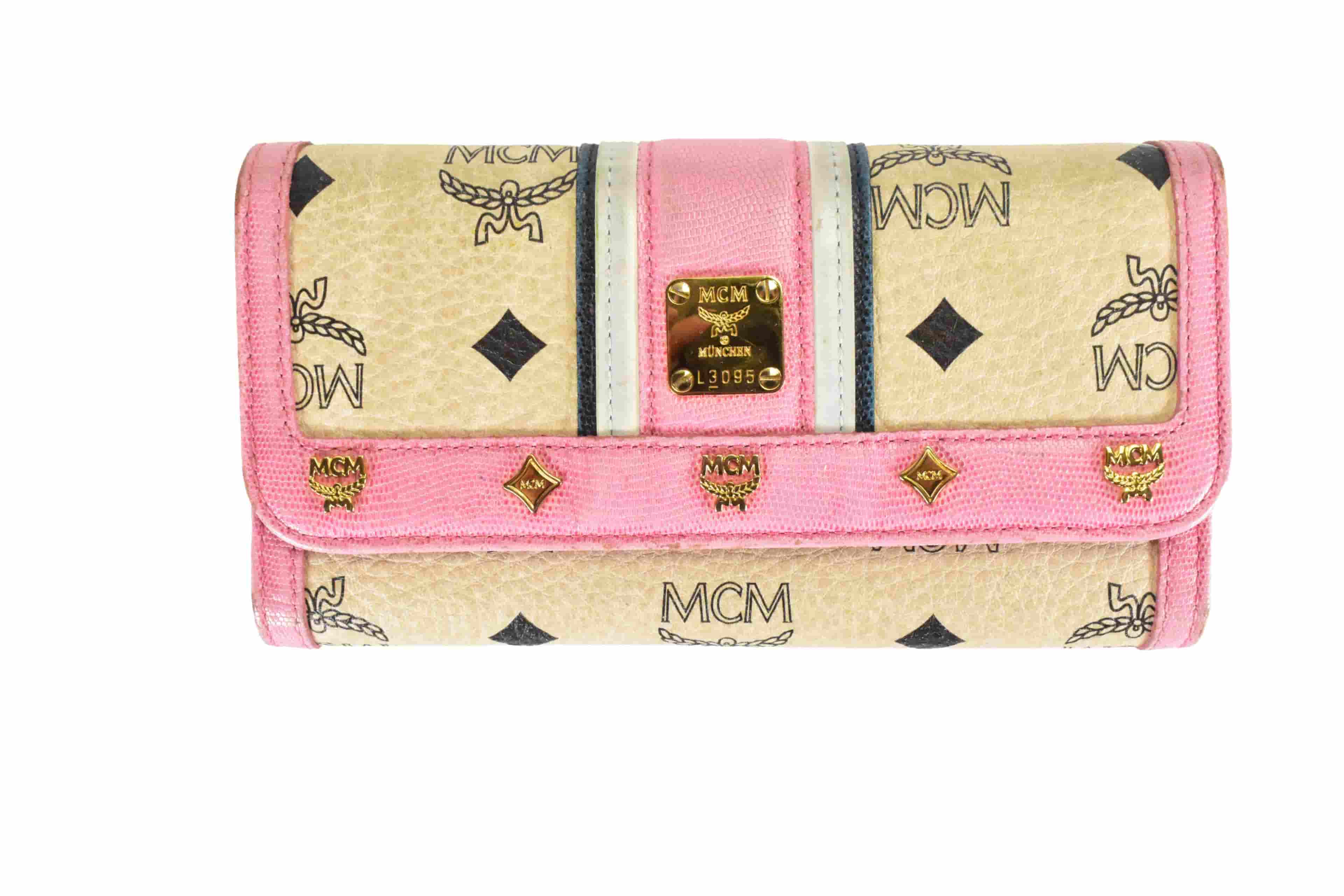 MCM GELDBEUTEL vintmarket.de PORTMONEE GELDBÖRSE BEIGE 4788