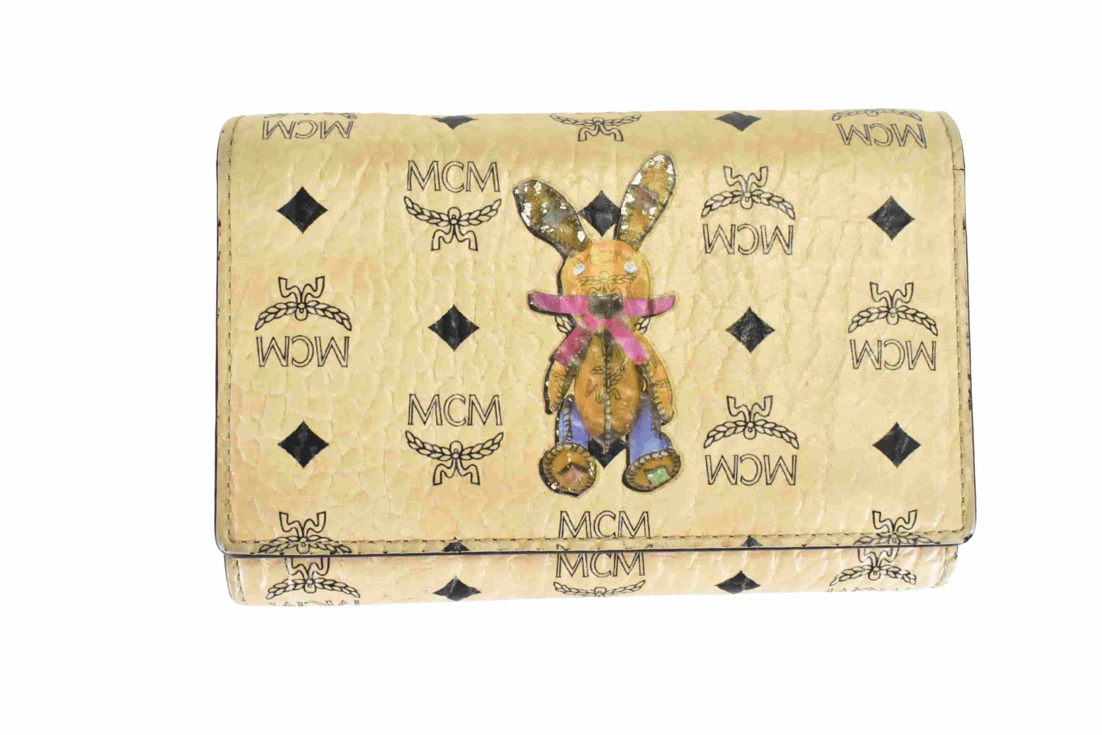 ✅MCM PORTEMONNAIE GELDBEUTEL PORTMONEE GELDBÖRSE BEIGE 4789