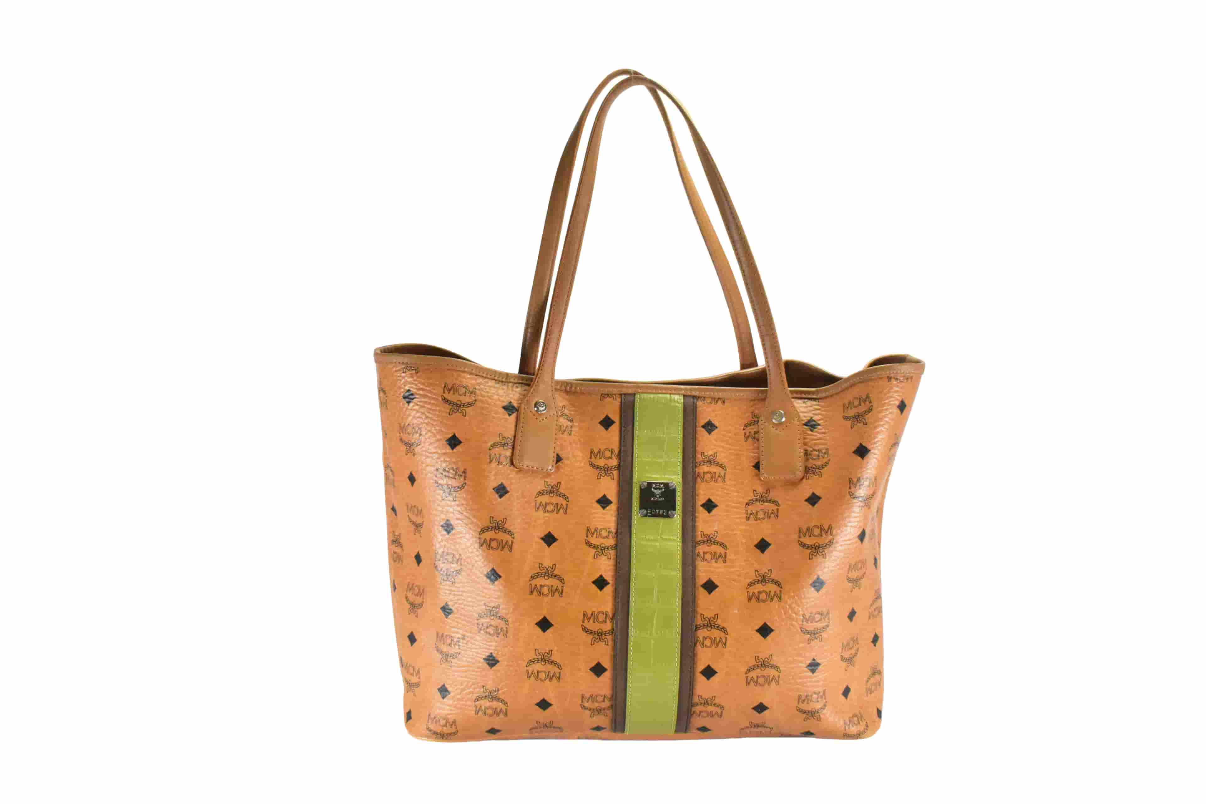 MCM TASCHE SCHULTERTASCHE vintmarket.de SHOPPER COGNAC 2462