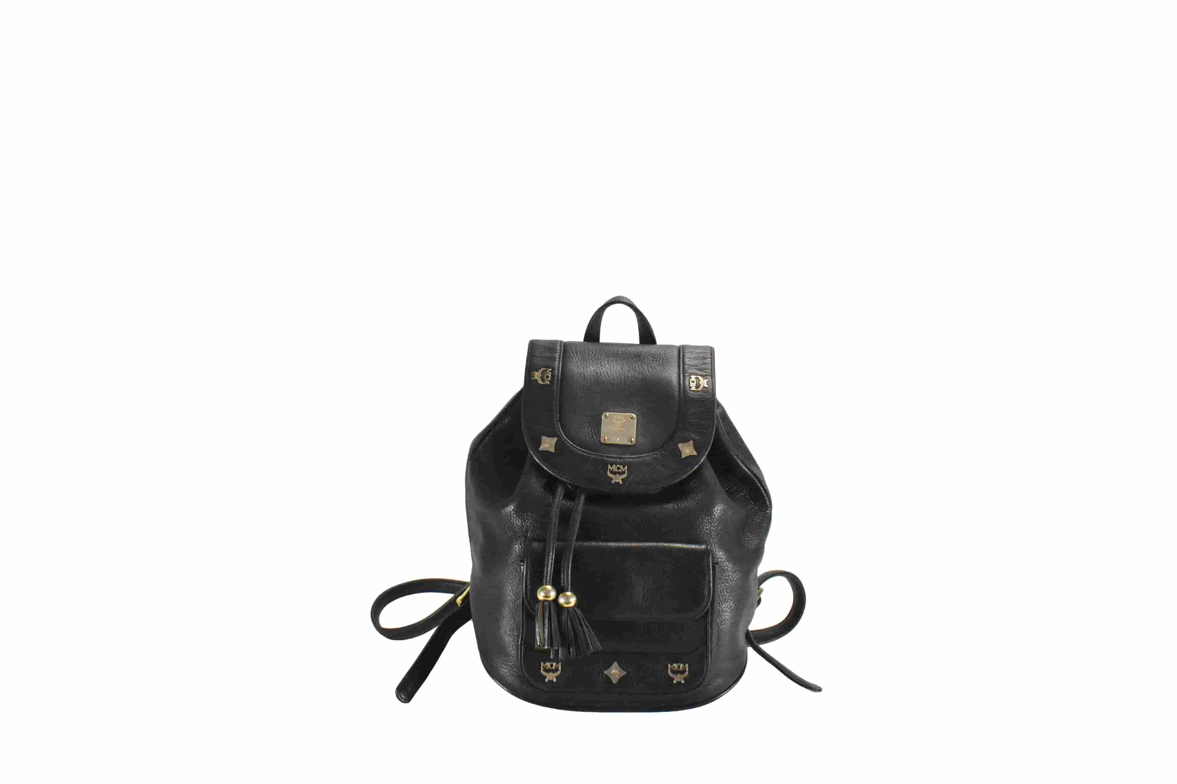 ✅MCM RUCKSACK vintmarket.de TASCHE LEDERRUCKSACK SCHWARZ 2965