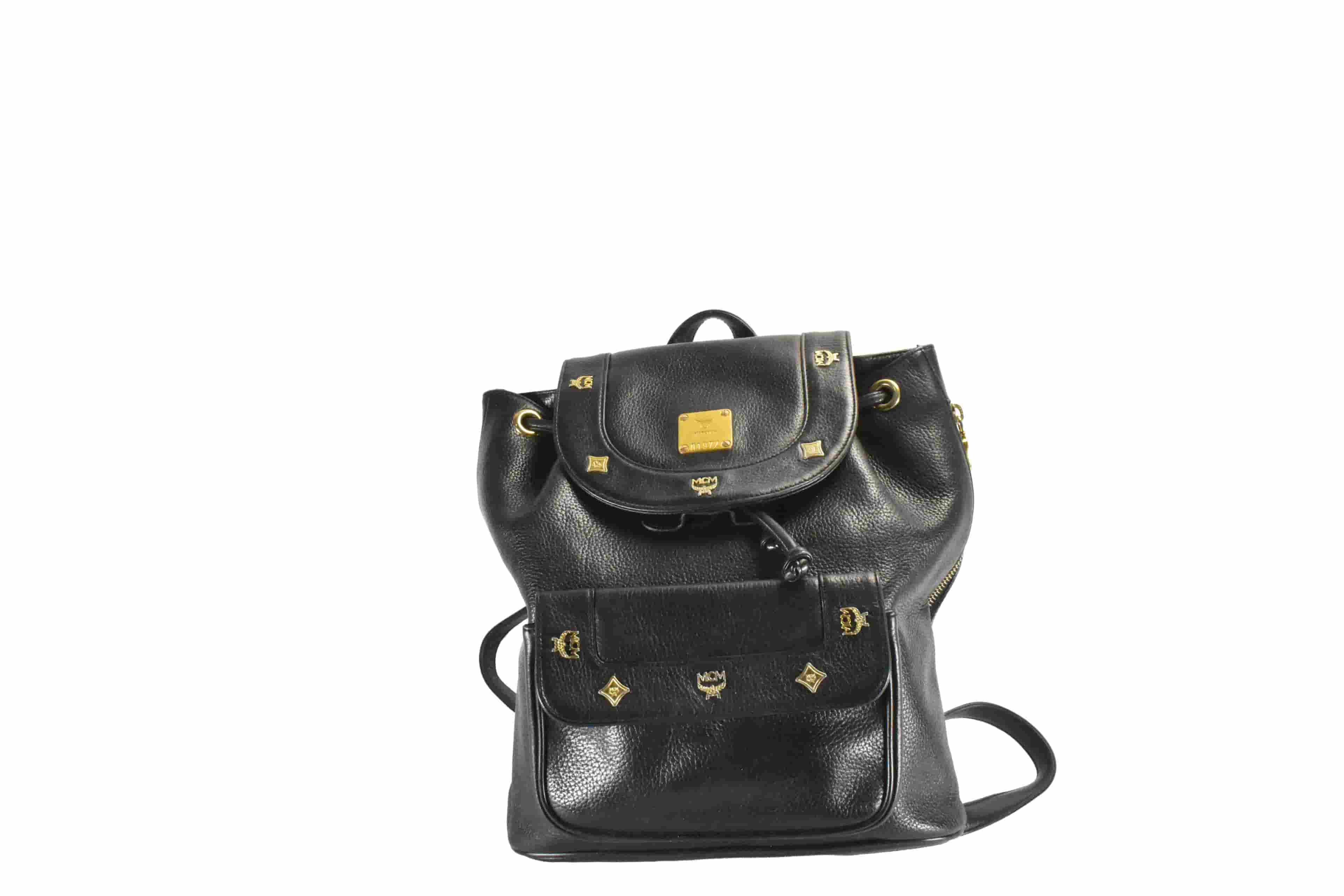 ✅MCM RUCKSACK vintmarket.de TASCHE LEDERRUCKSACK SCHWARZ 2784