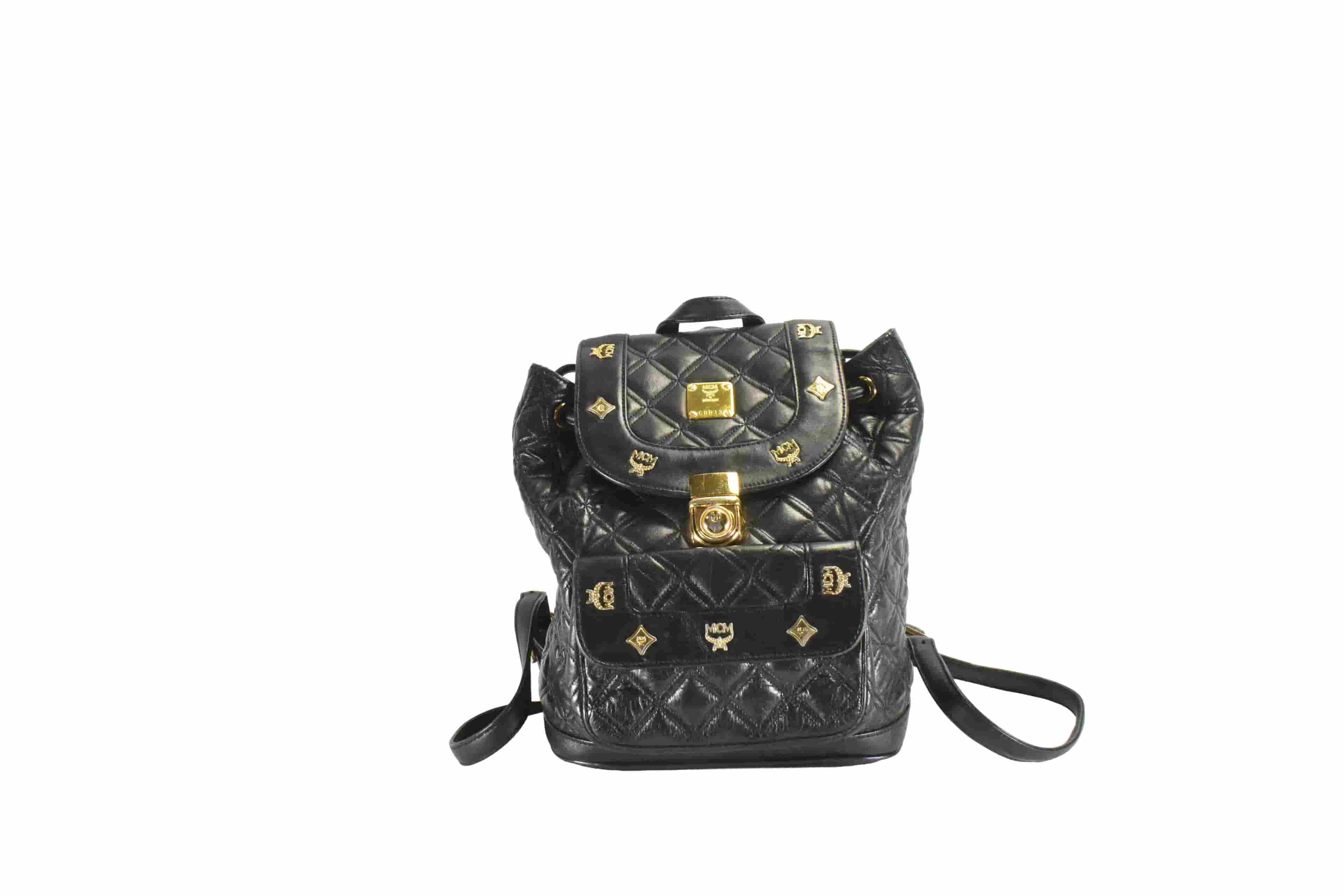 ✅MCM RUCKSACK vintmarket.de TASCHE LEDERRUCKSACK SCHWARZ 1649