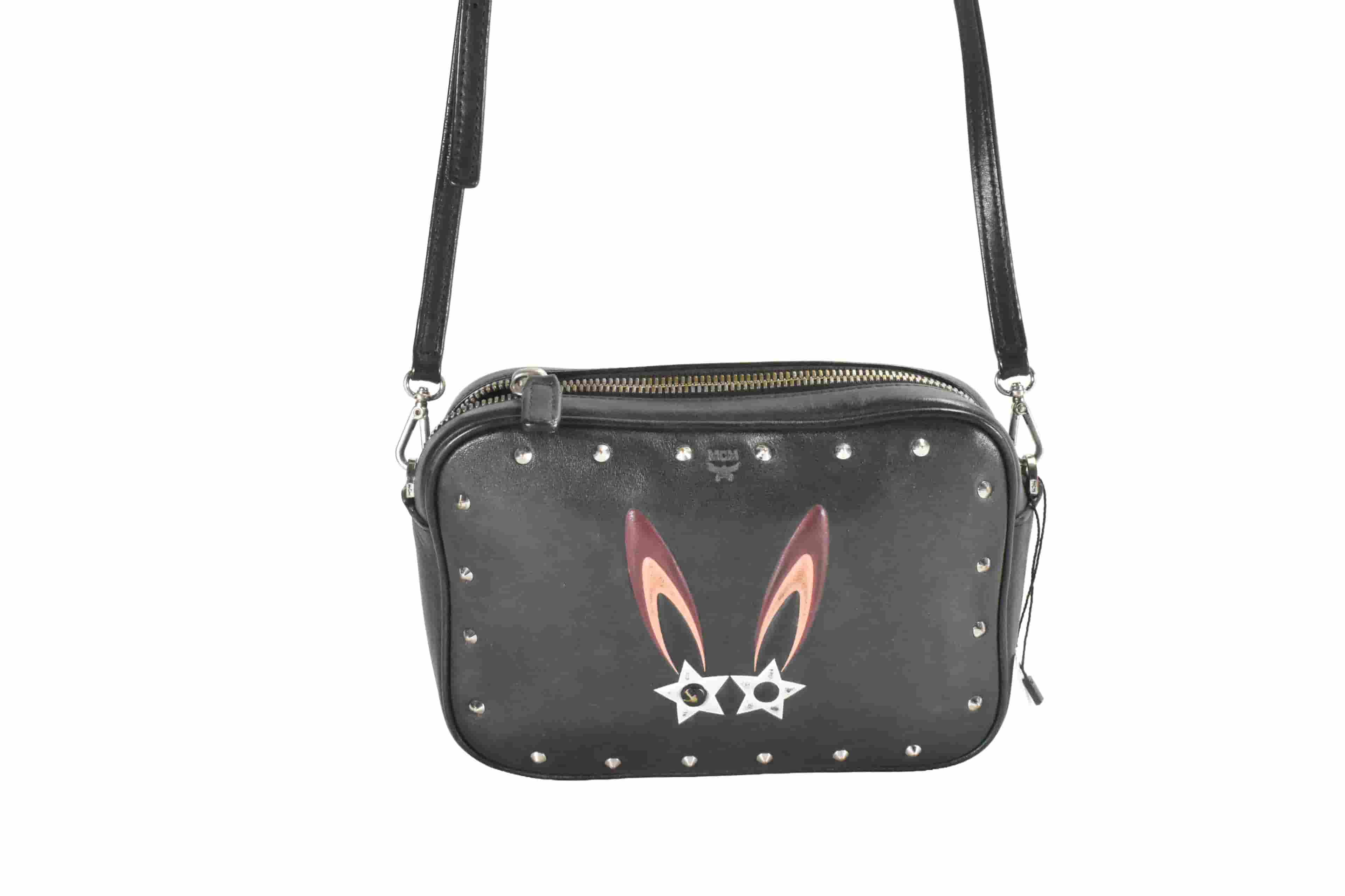 MCM SCHULTERTASCHE vintmarket.de LEDER CROSSBODY SCHWARZ 1780