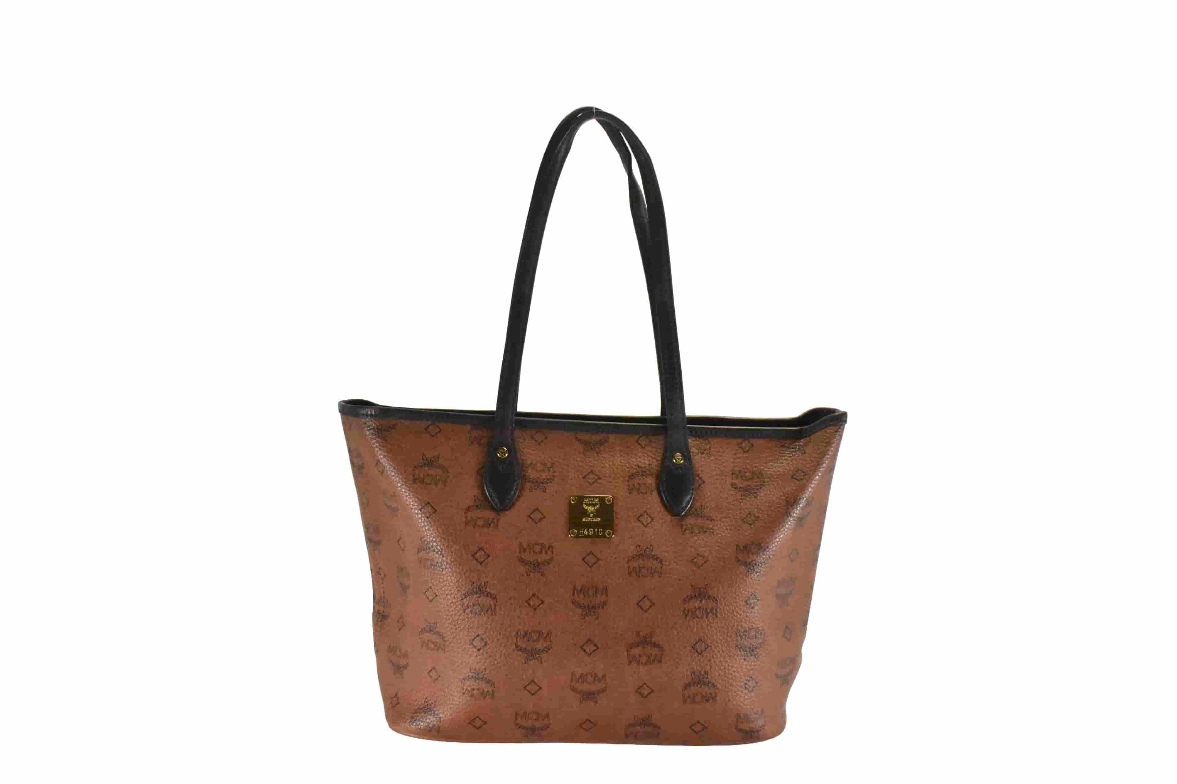 ✅MCM SHOPPER KLEIN vintmarket.de SCHULTERTASCHE BRAUN 2213