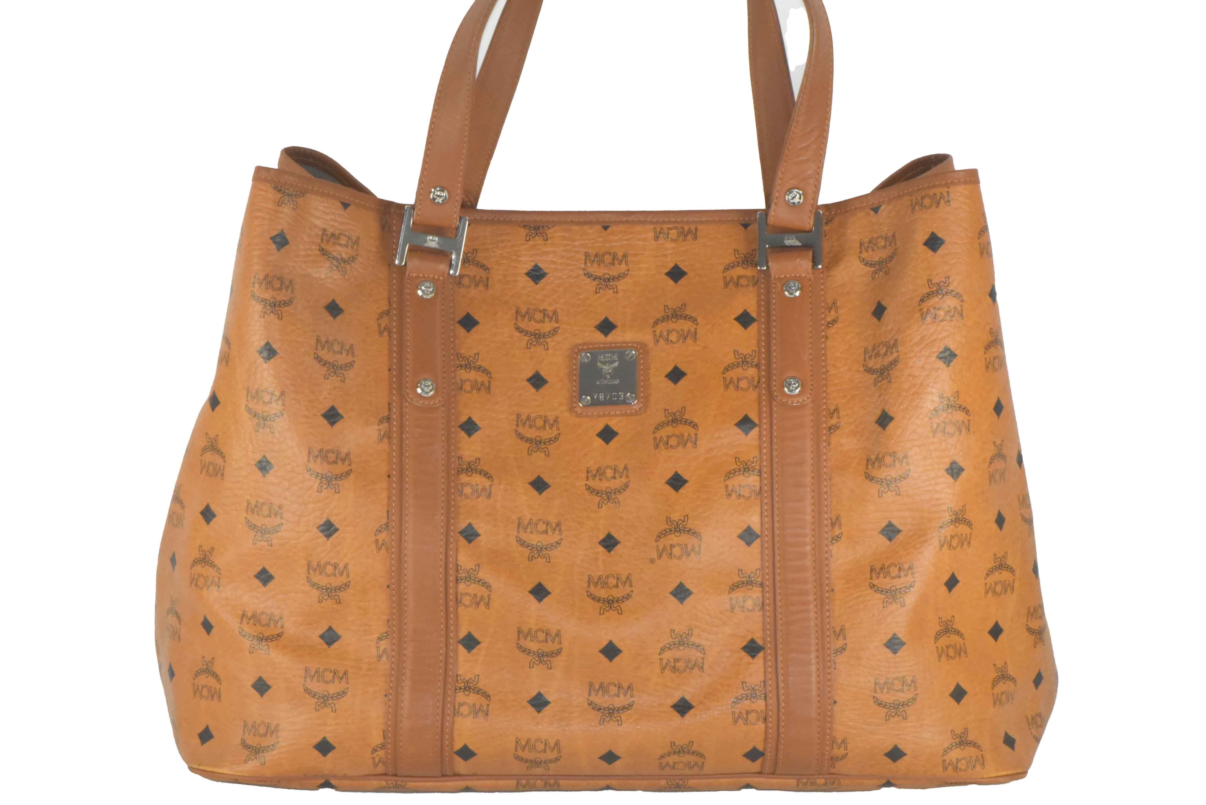 ✅MCM XXL SHOPPER SCHULTERTASCHE REISETASCHE TASCHE COGNAC 2394