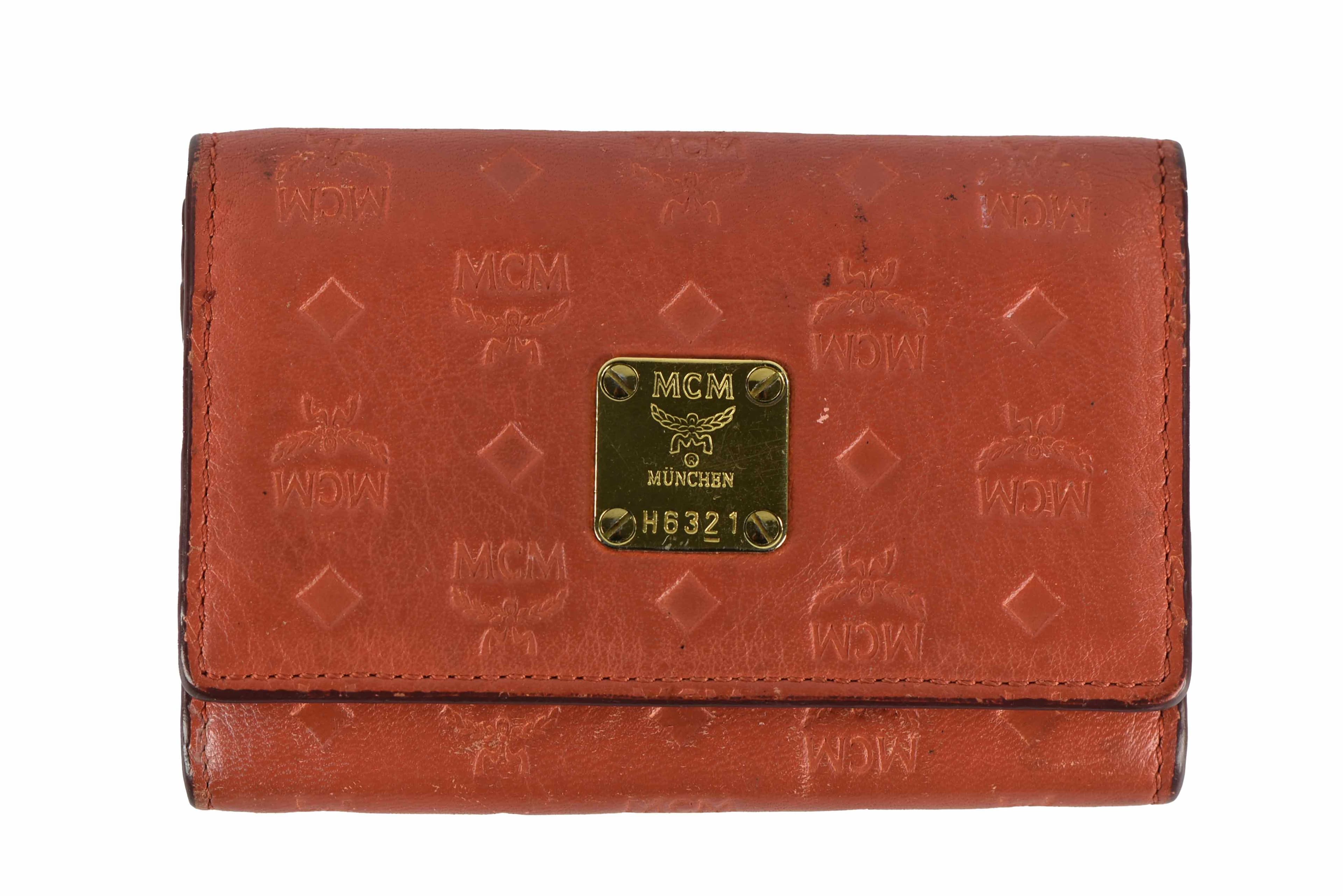 ✅MCM PORTEMONNAIE GELDBEUTEL PORTMONEE GELDBÖRSE ORANGE 2483