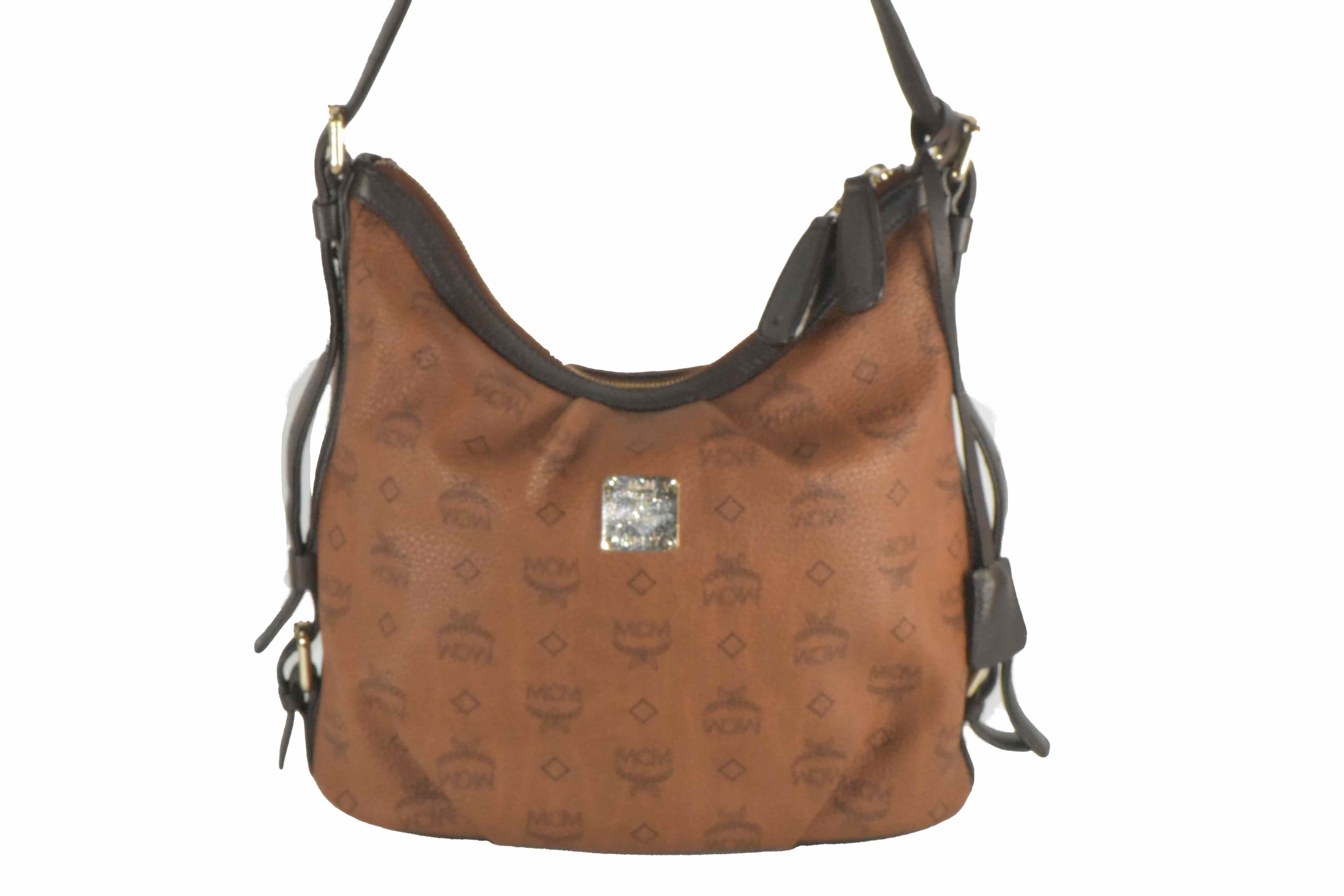 ✅MCM TASCHE SCHULTERTASCHE LEDERTASCHE CROSSBODY HOBO BRAUN 2478