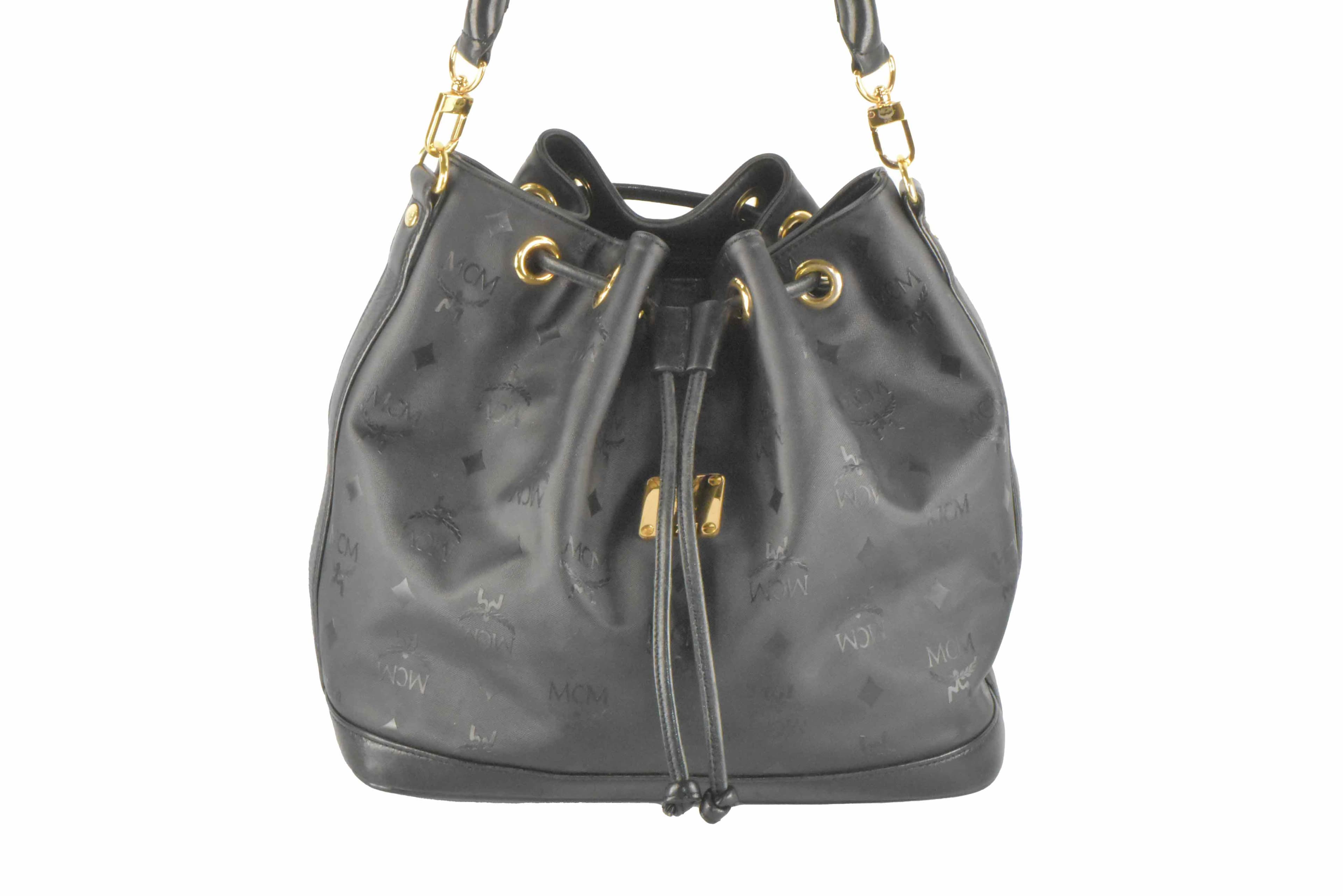 ✅MCM TASCHE BEUTELTASCHE TASCHE HANDTASCHE SCHWARZ 2503